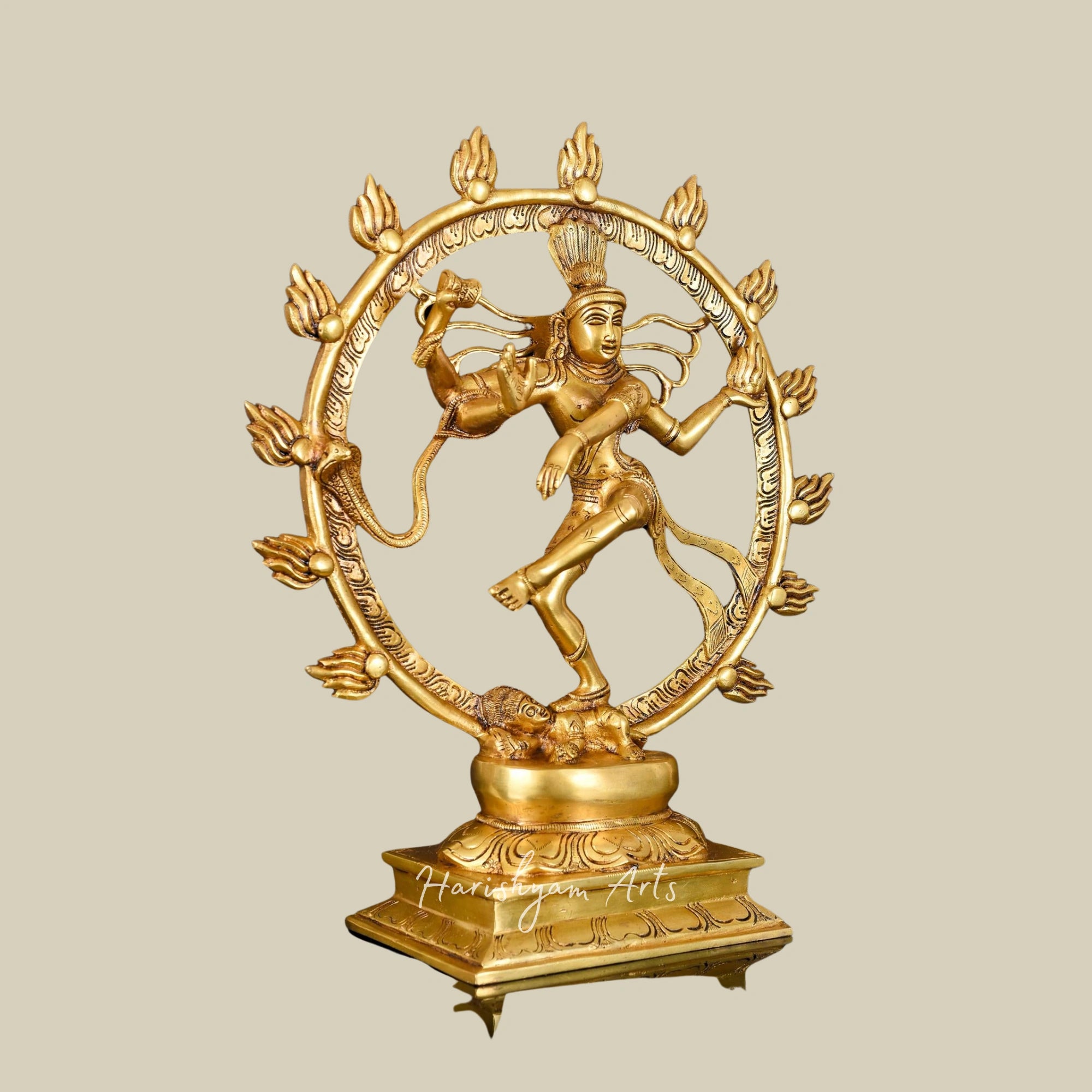 17" Premium Brass Dancing Shiva Nataraja Figurine