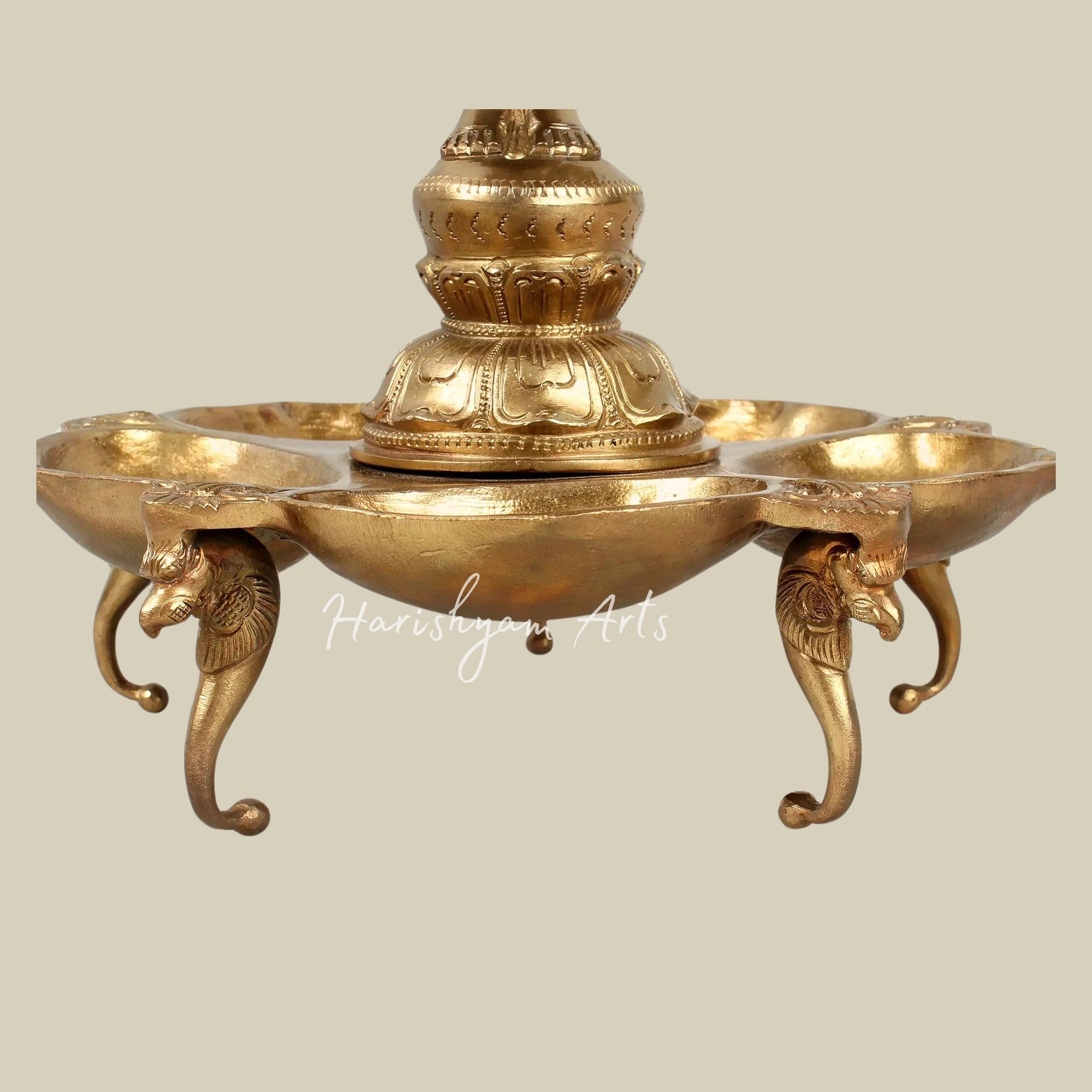 17" Graceful Deepalakshmi Holding a Lamp on a Tray of Lamps4