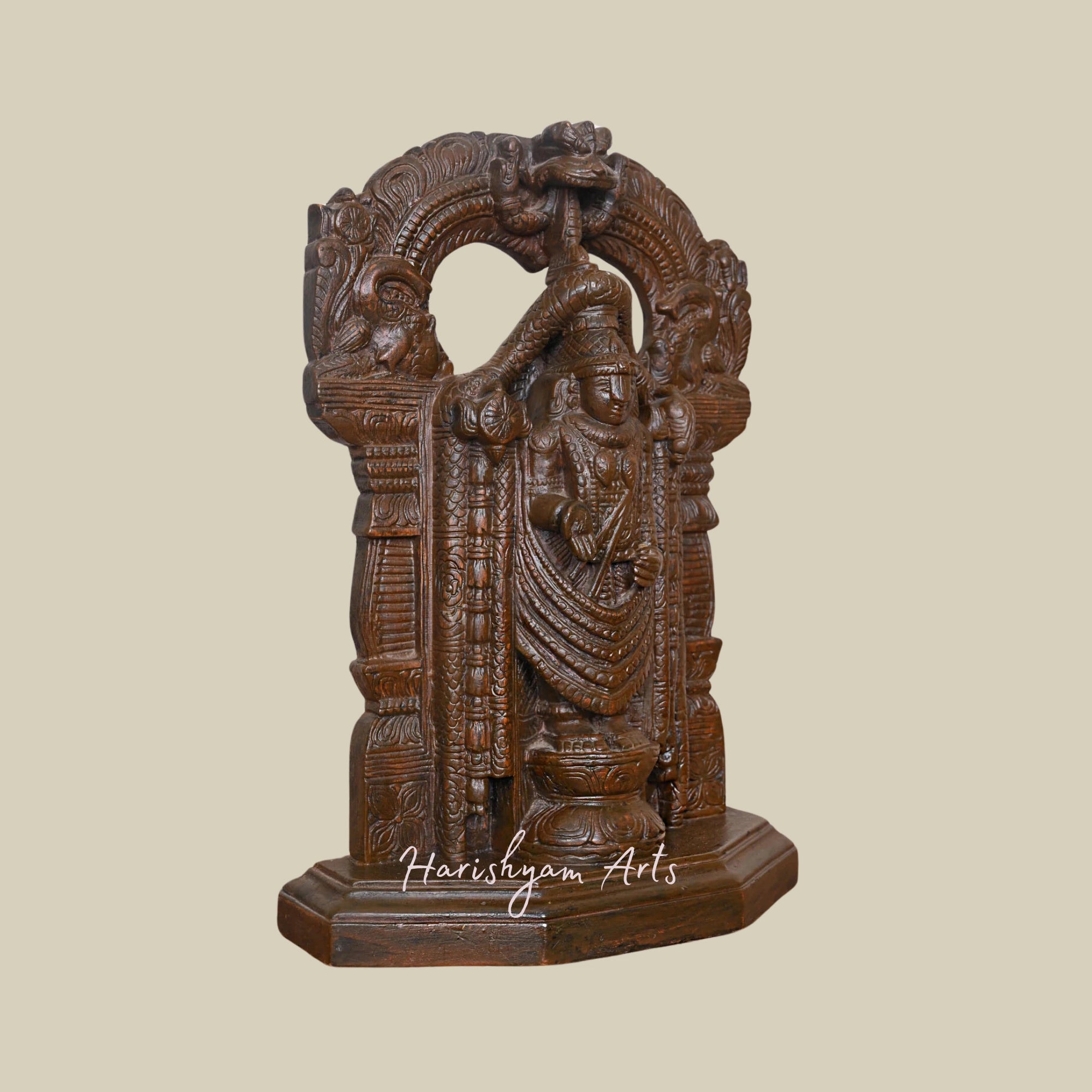 17" Handmade Wooden Tirupati Balaji Sculpture3