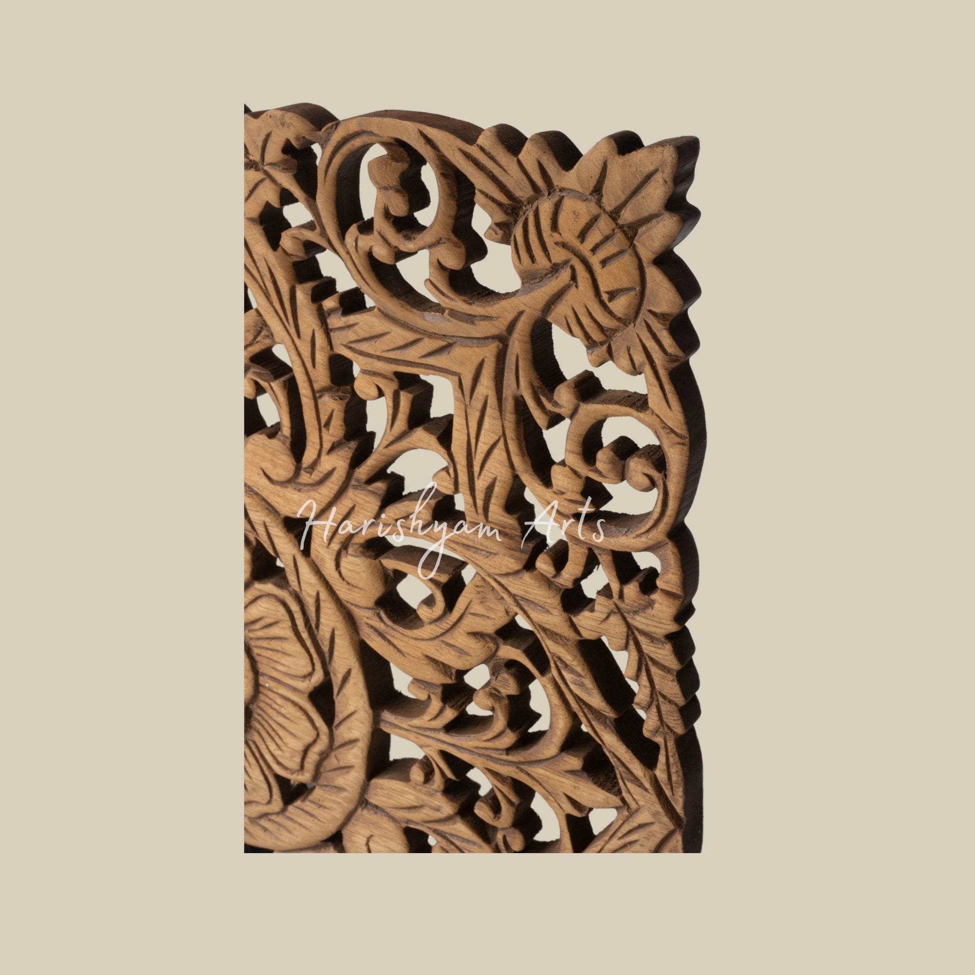 18" Wood Carving Wooden Wall Art Hanging