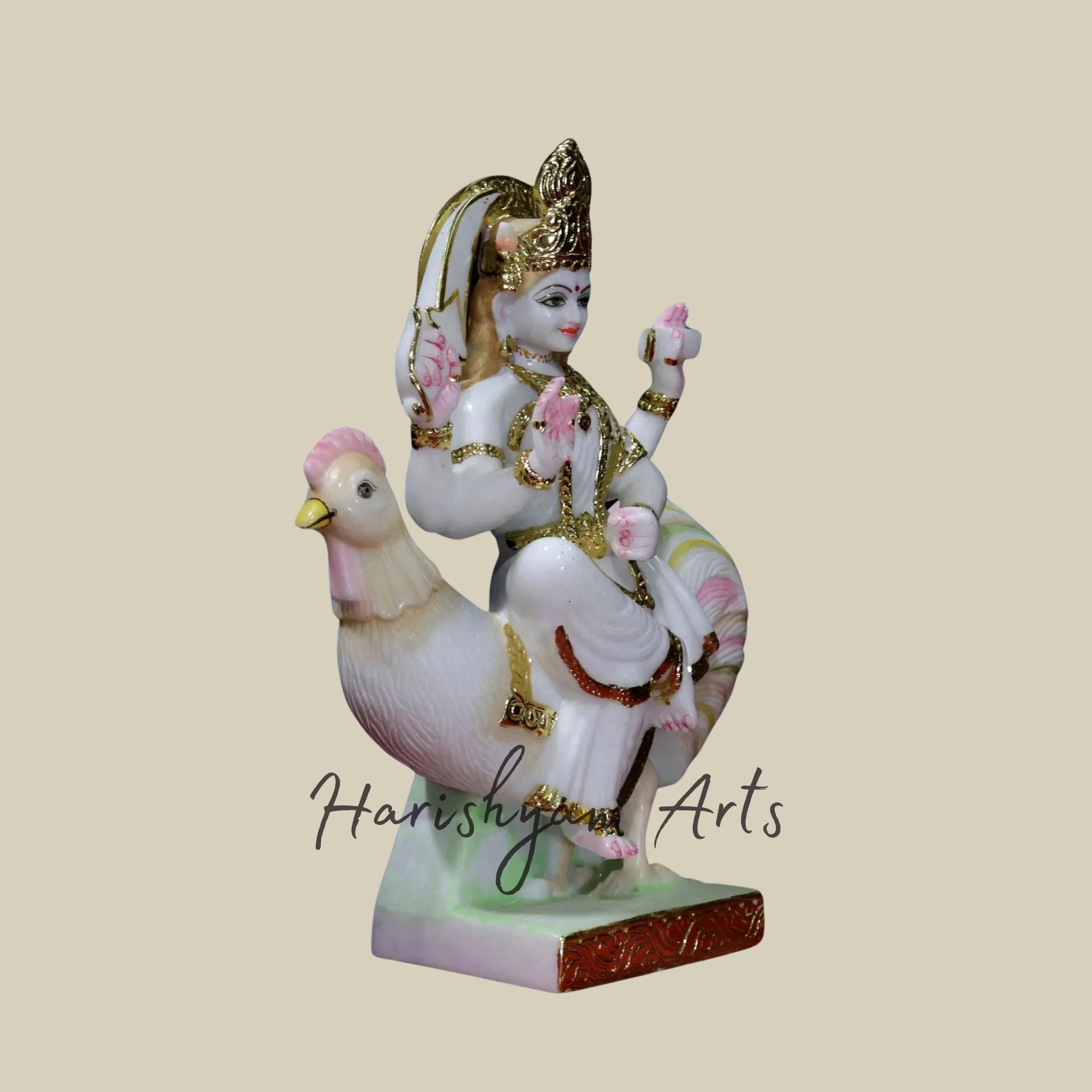 18" Handcrafted Bahuchar Maa Marble Murti