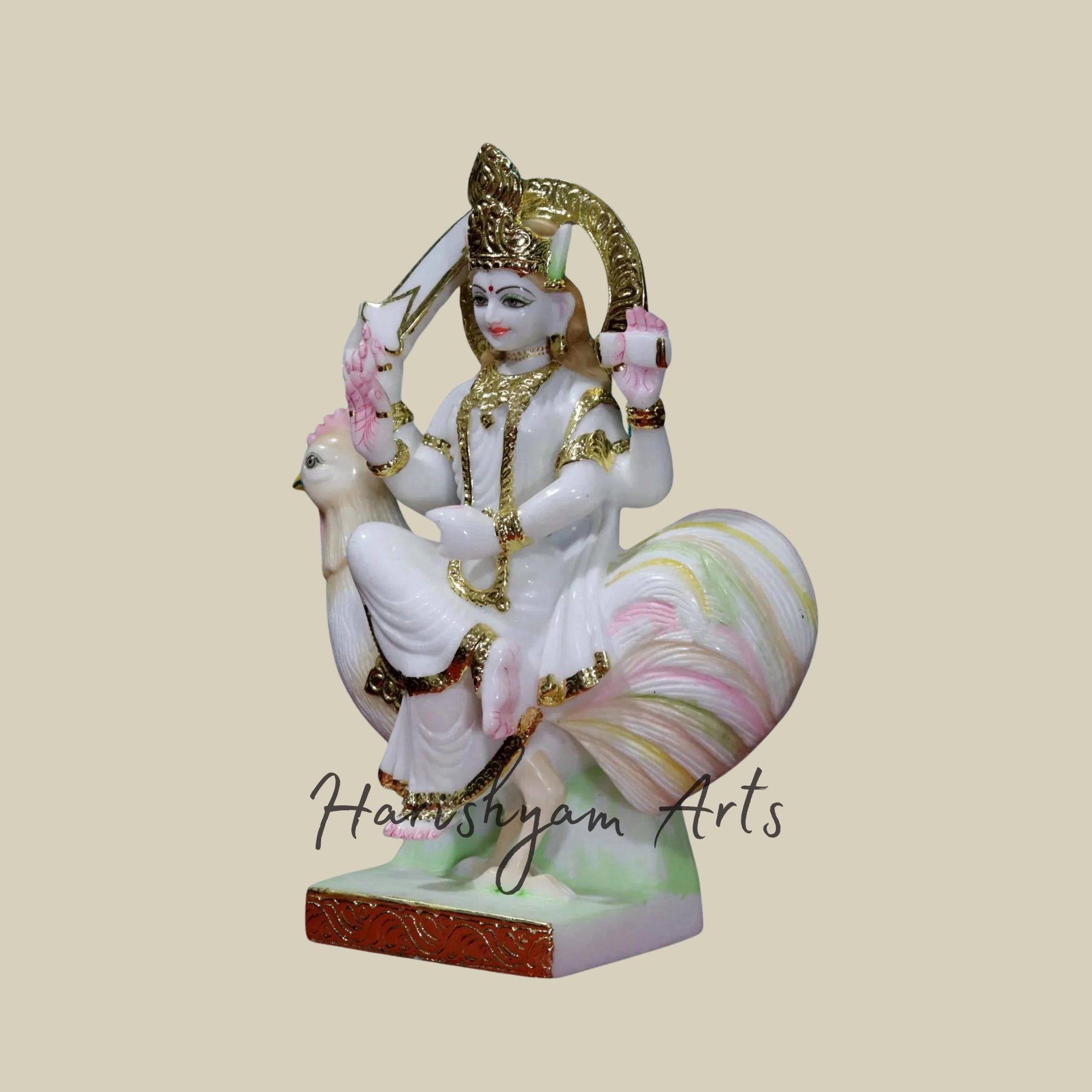 18" Handcrafted Bahuchar Maa Marble Murti1