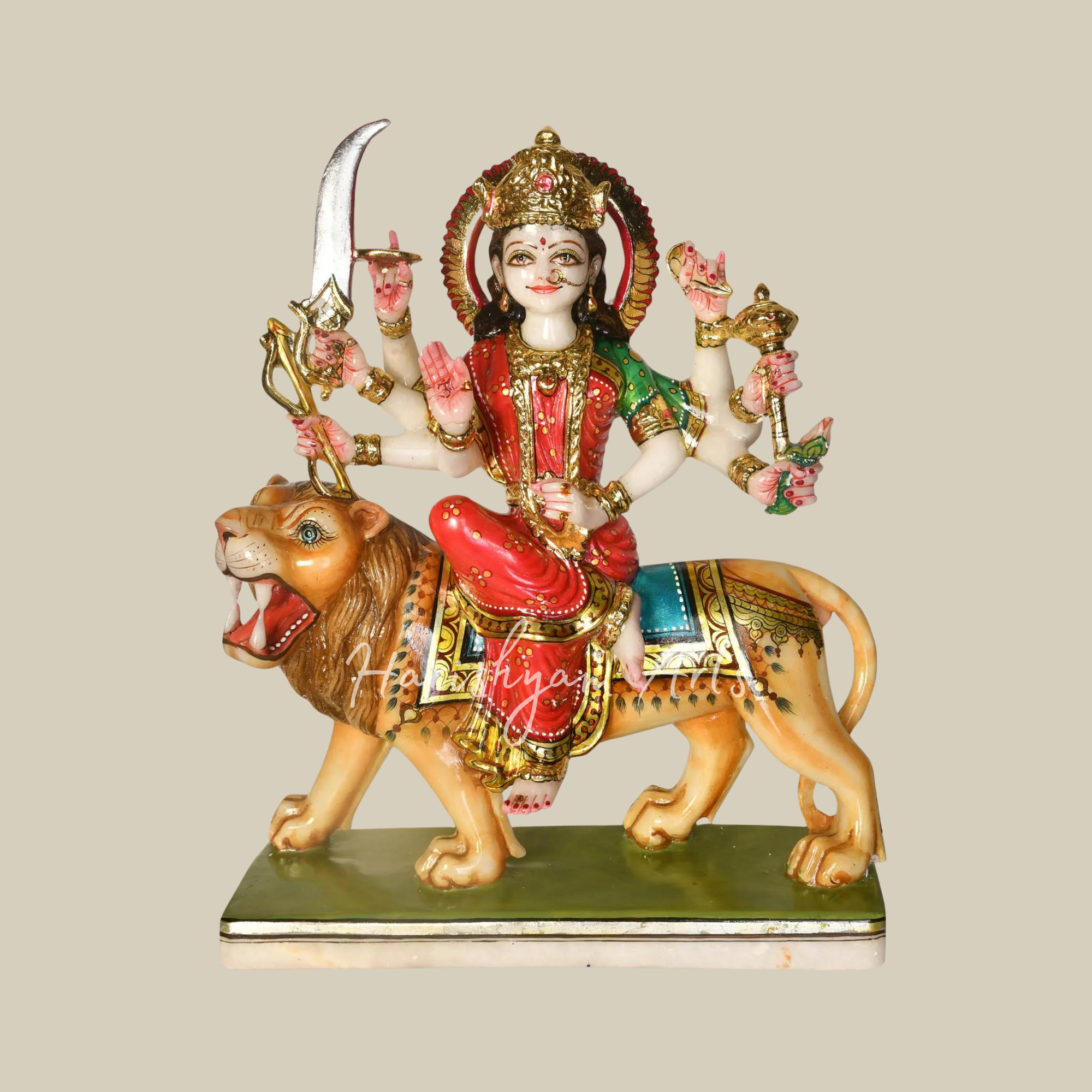 18" Goddess Durga Marble Statue