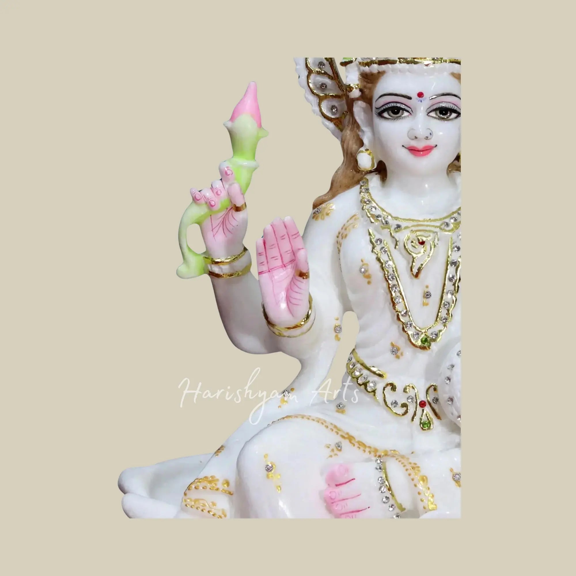 18" Lakshmi Maa Idol made in White Makrana Marble