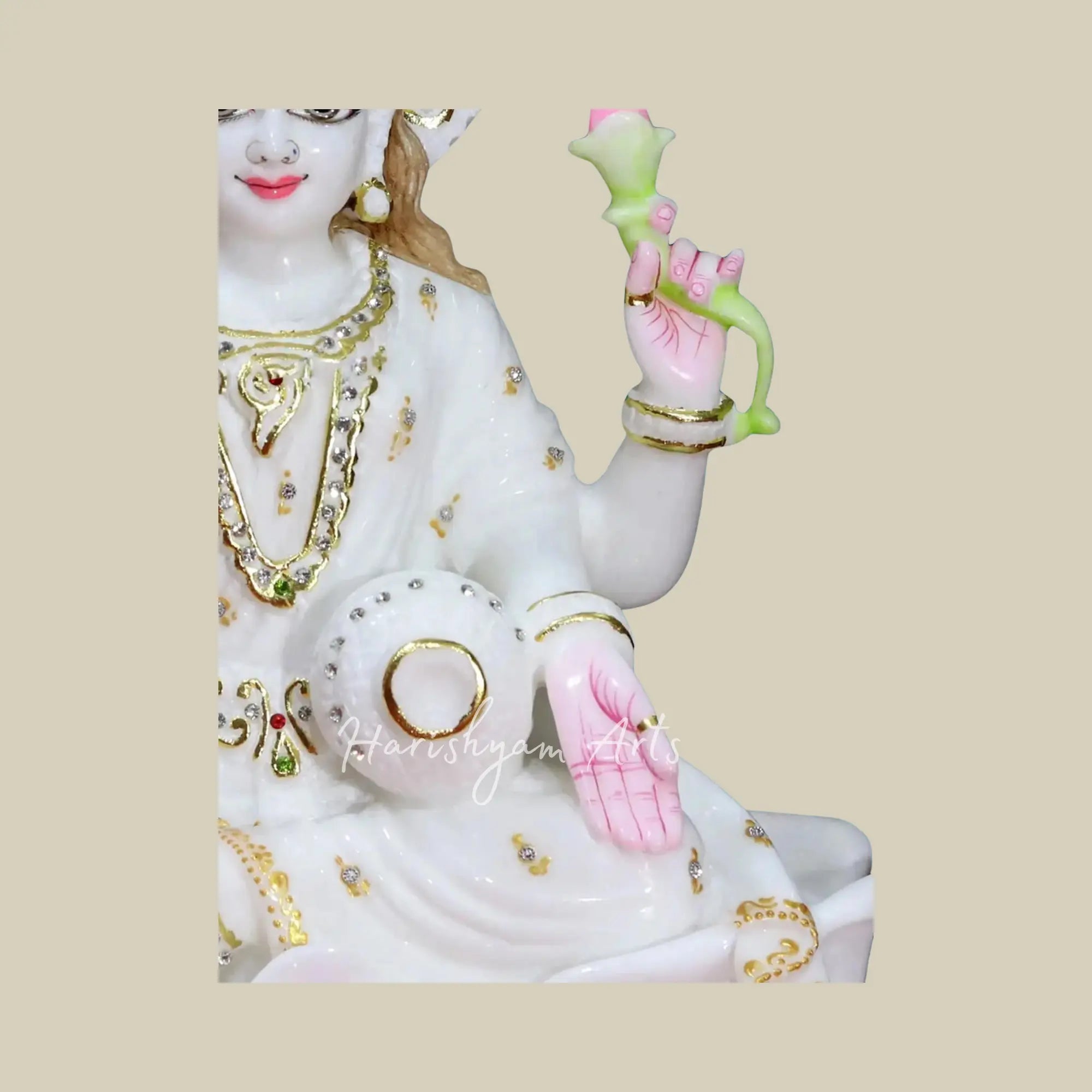 18" Lakshmi Maa Idol made in White Makrana Marble