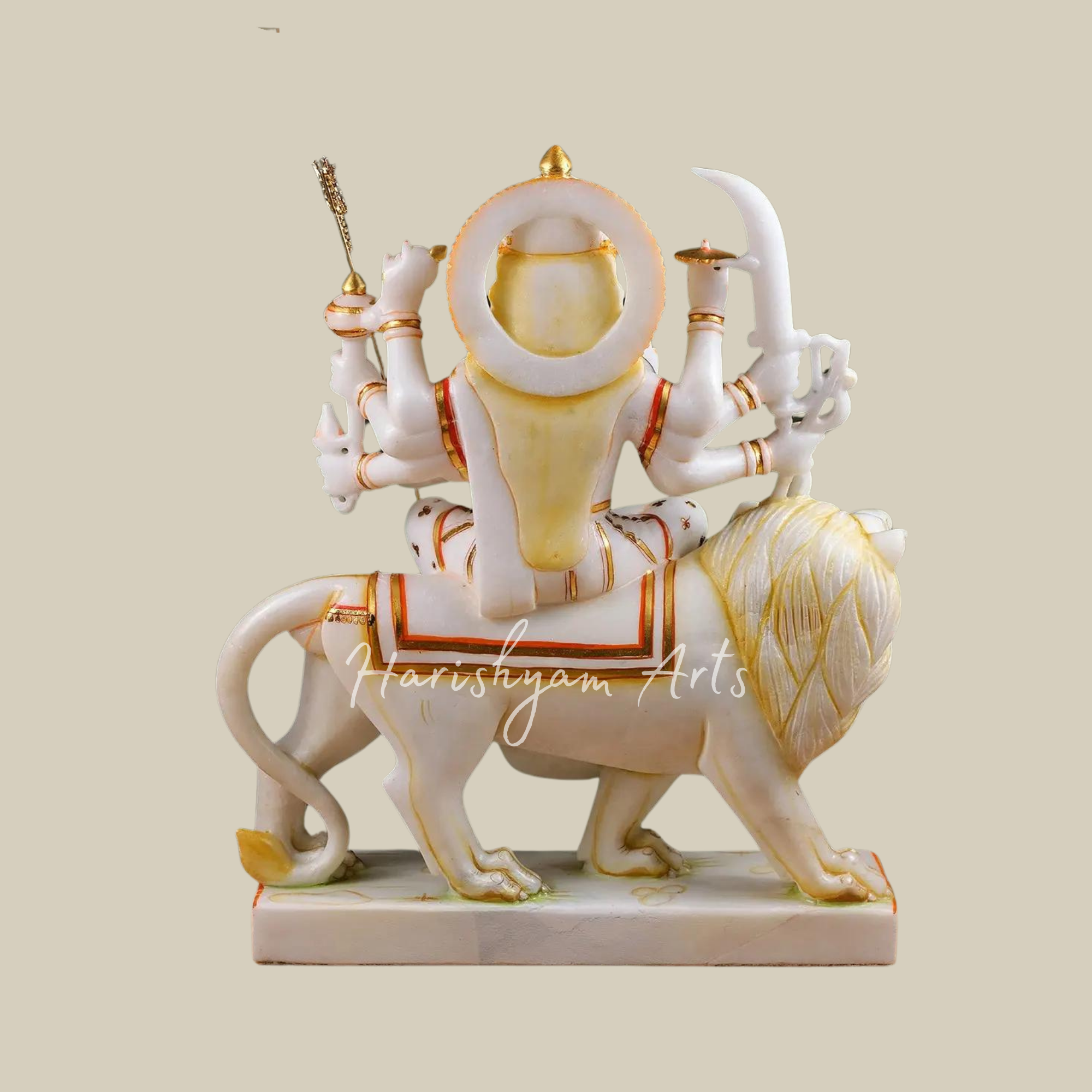 18" Marble Durga Maa Statue