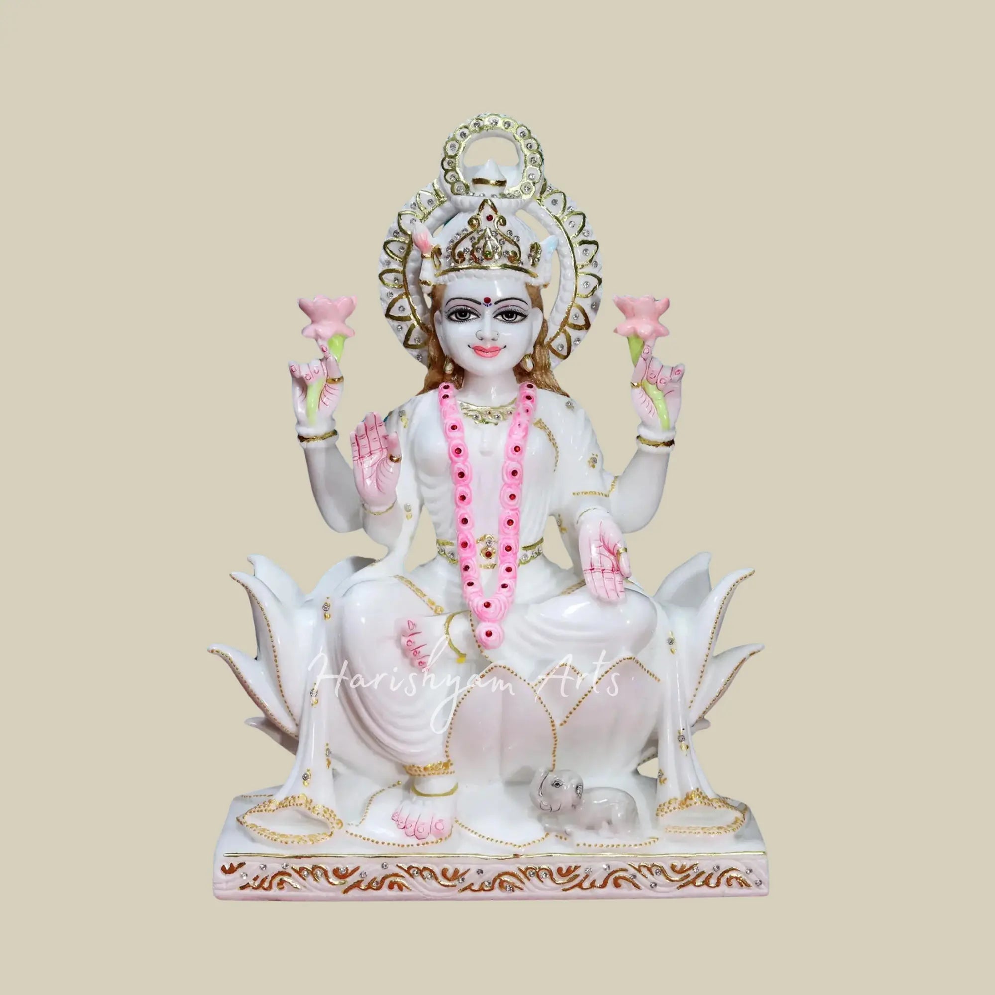 18 inches Marble Laxmi Maa Murti made in Makrana Marble