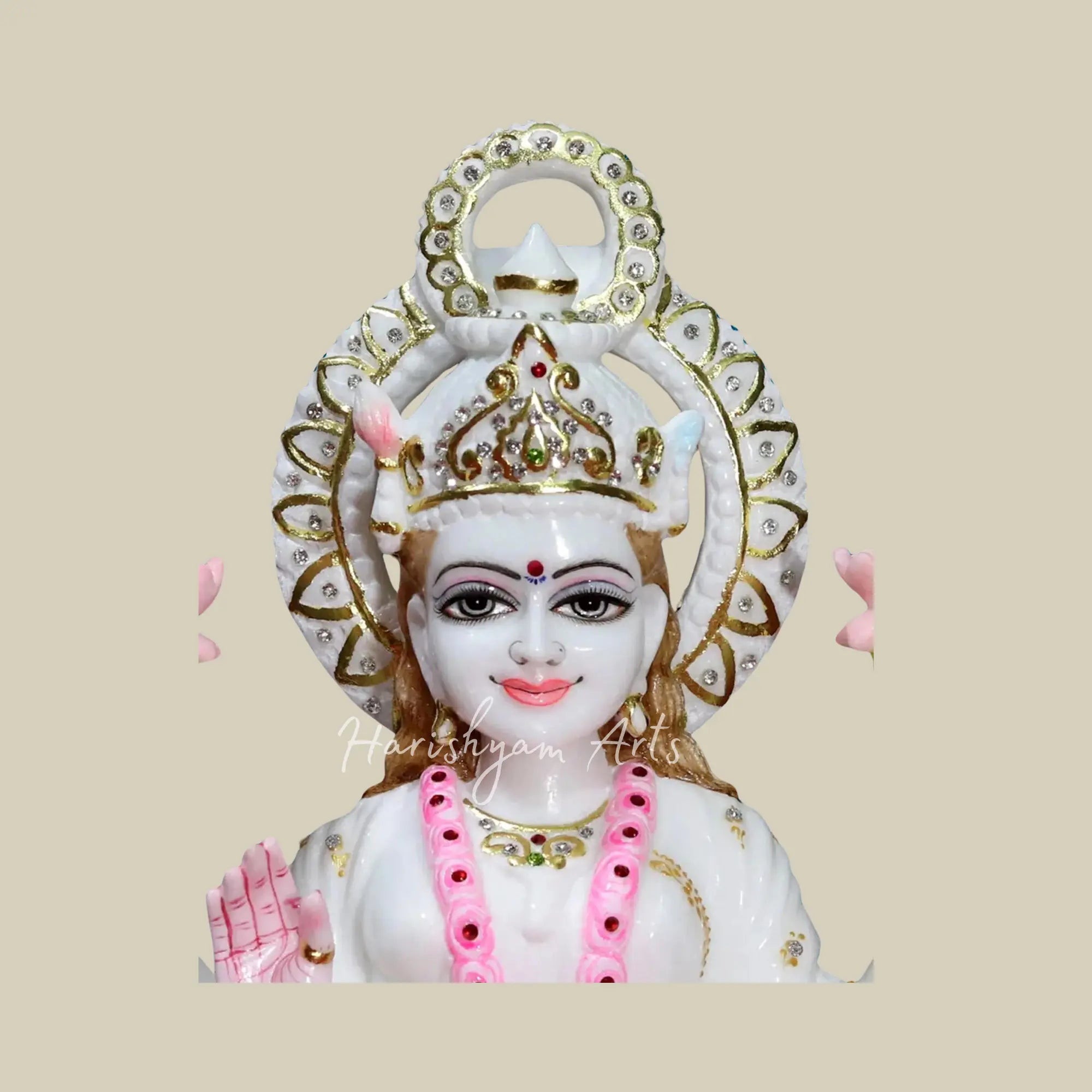 18 inches Marble Laxmi Maa Murti made in Makrana Marble 1