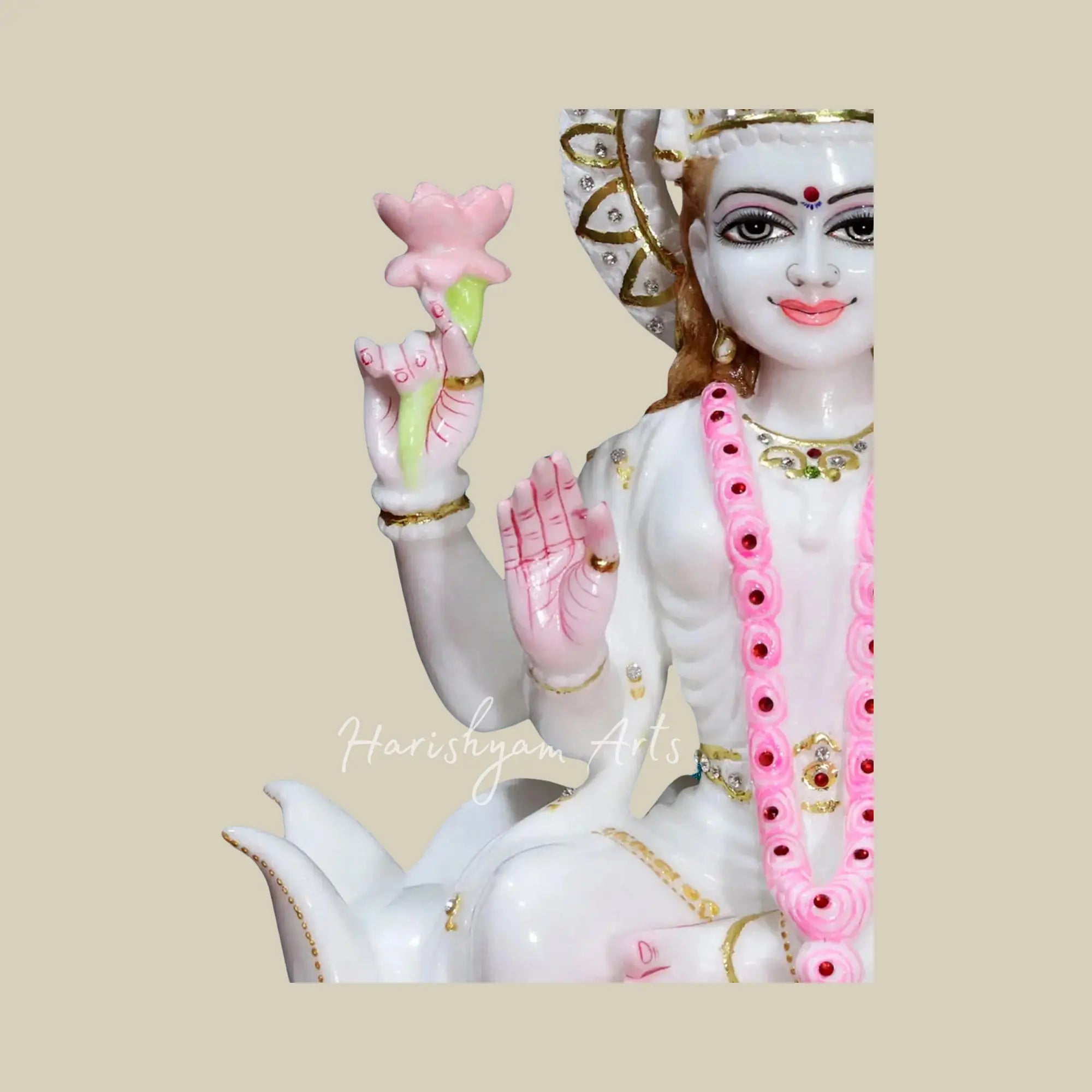 18 inches Marble Laxmi Maa Murti made in Makrana Marble 2