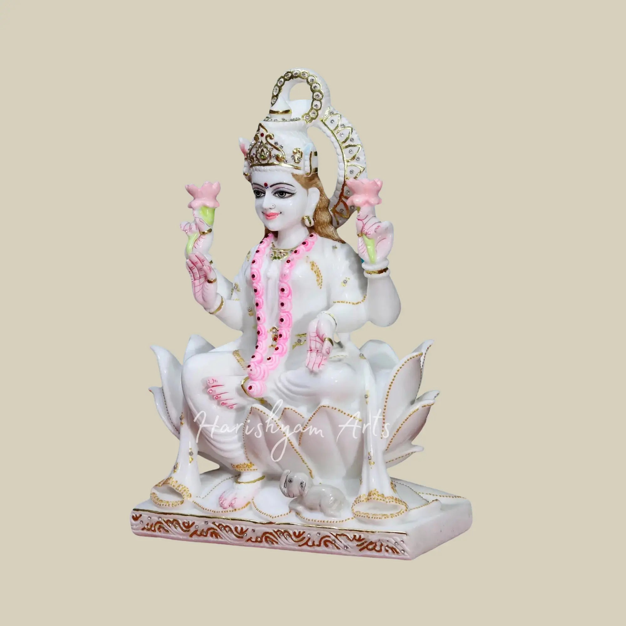 18 inches Marble Laxmi Maa Murti made in Makrana Marble 3