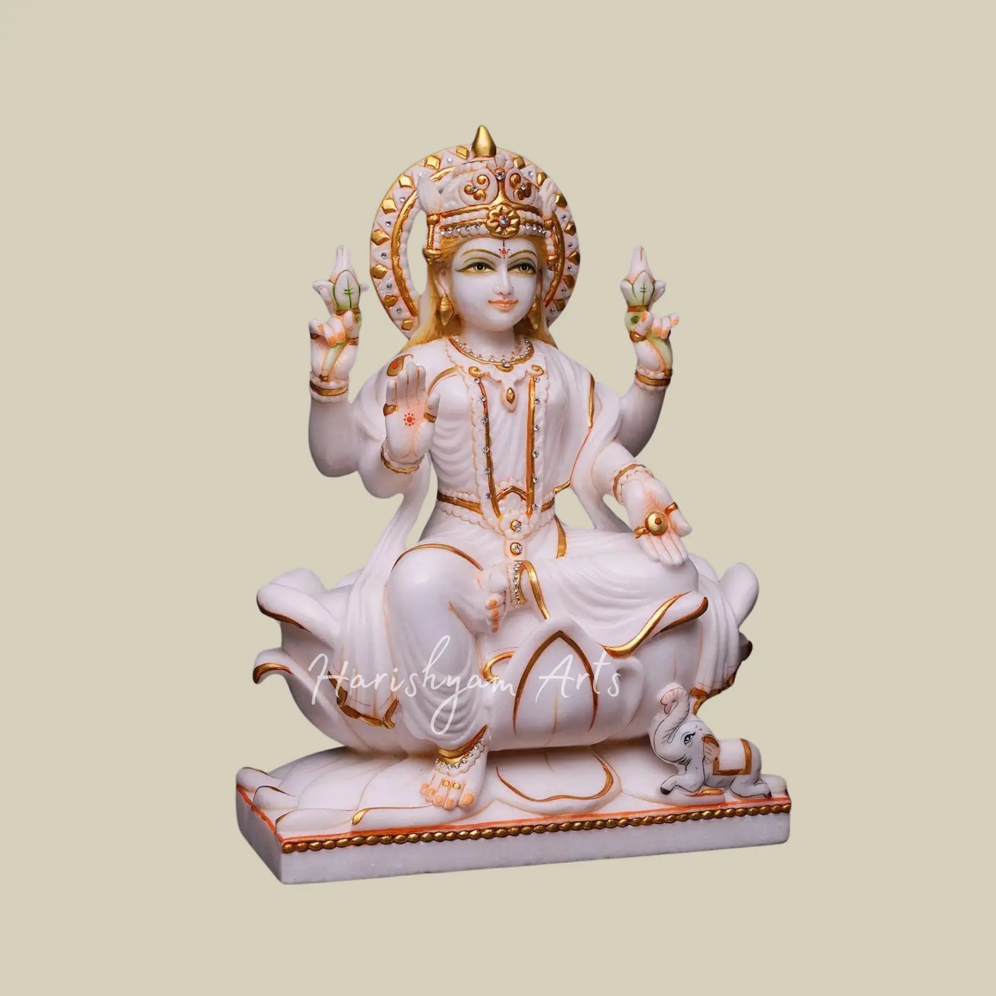 18" Marble Laxmi Mata Statue