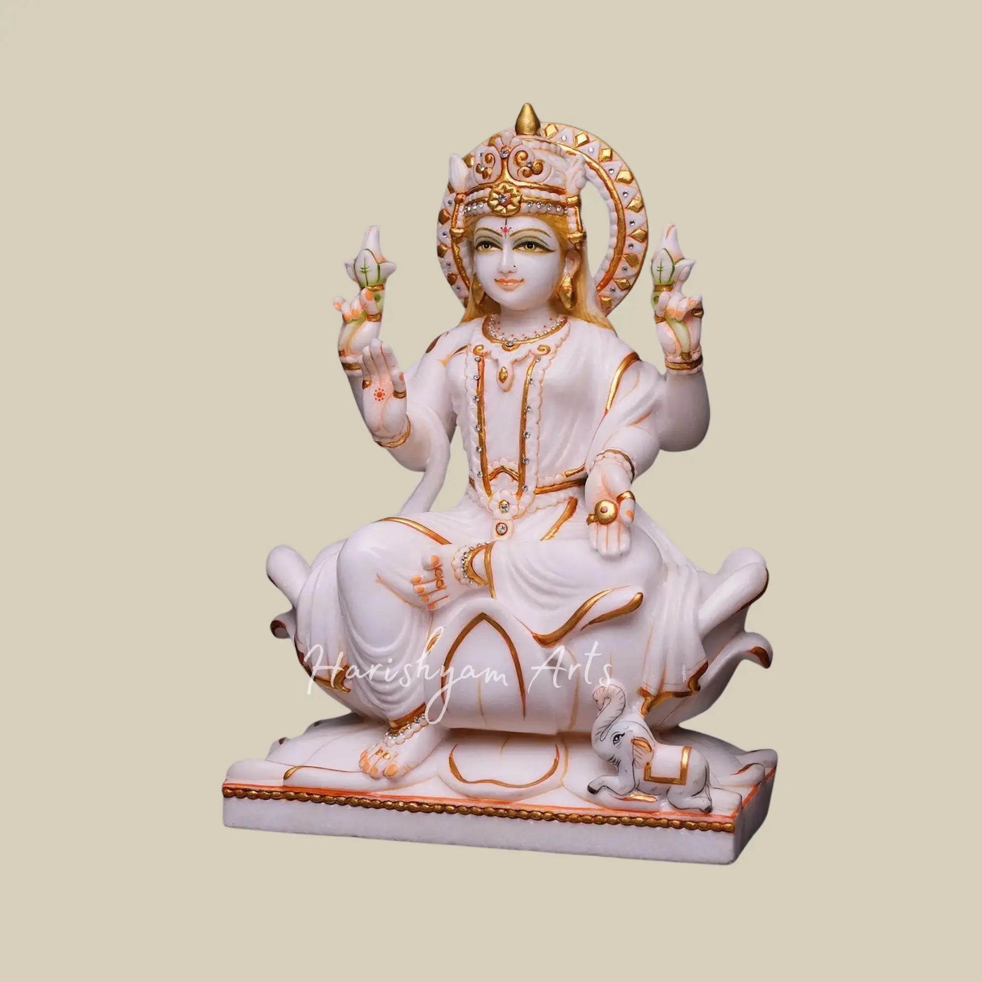 18" Marble Laxmi Mata Statue