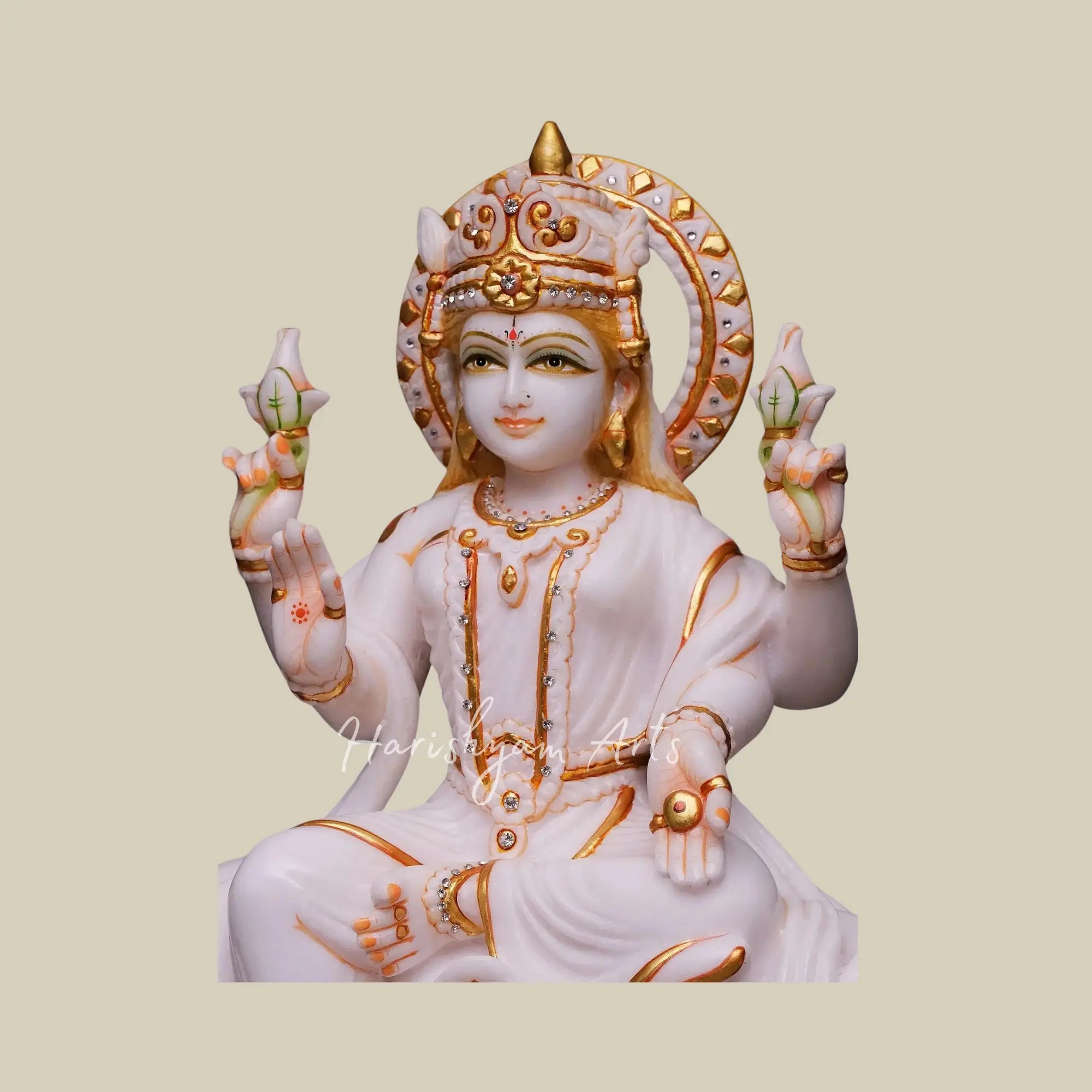 18" Marble Laxmi Mata Statue