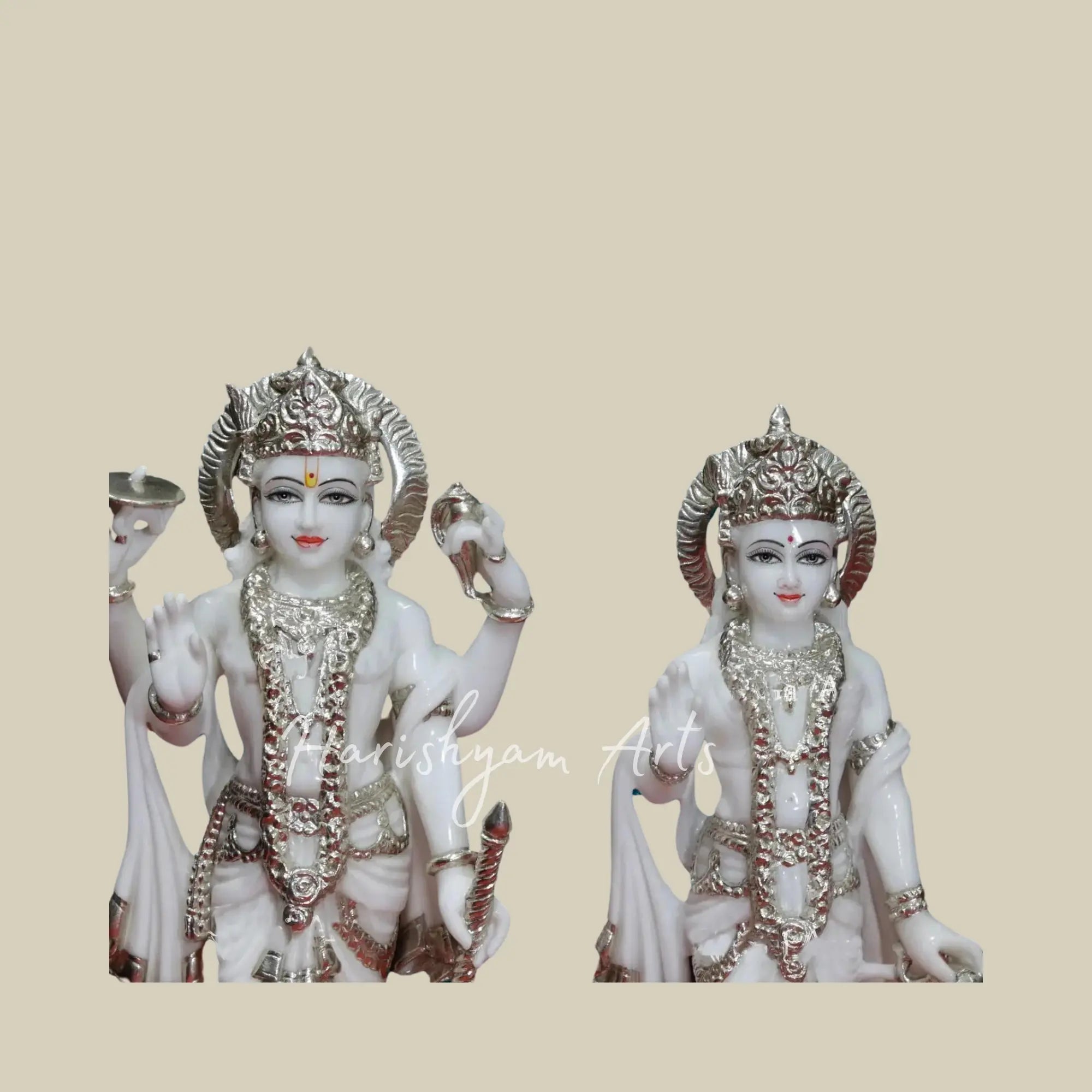 18 inches White Marble Laxmi Narayan Ji Statue2