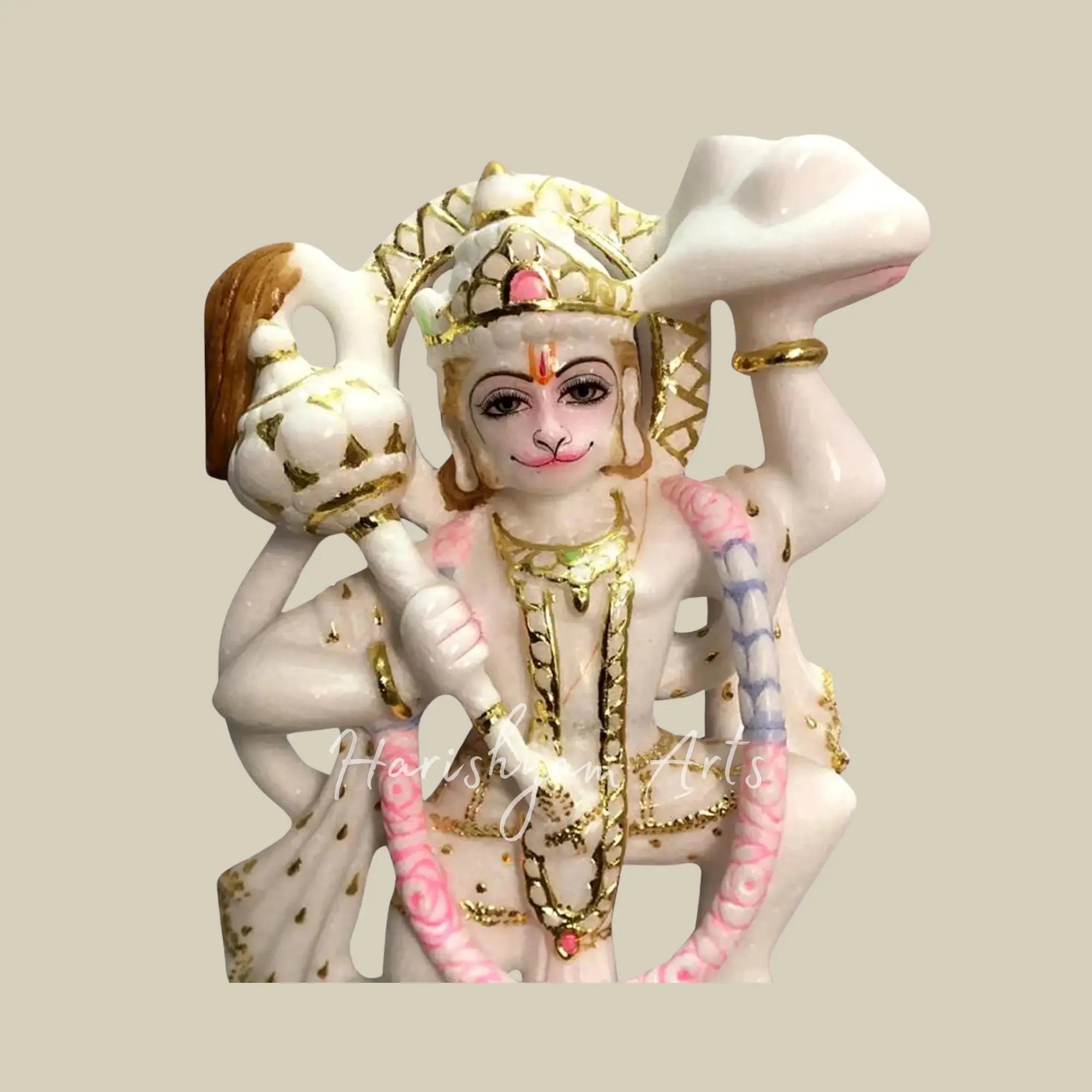 18 inches White marble hanuman statue 1