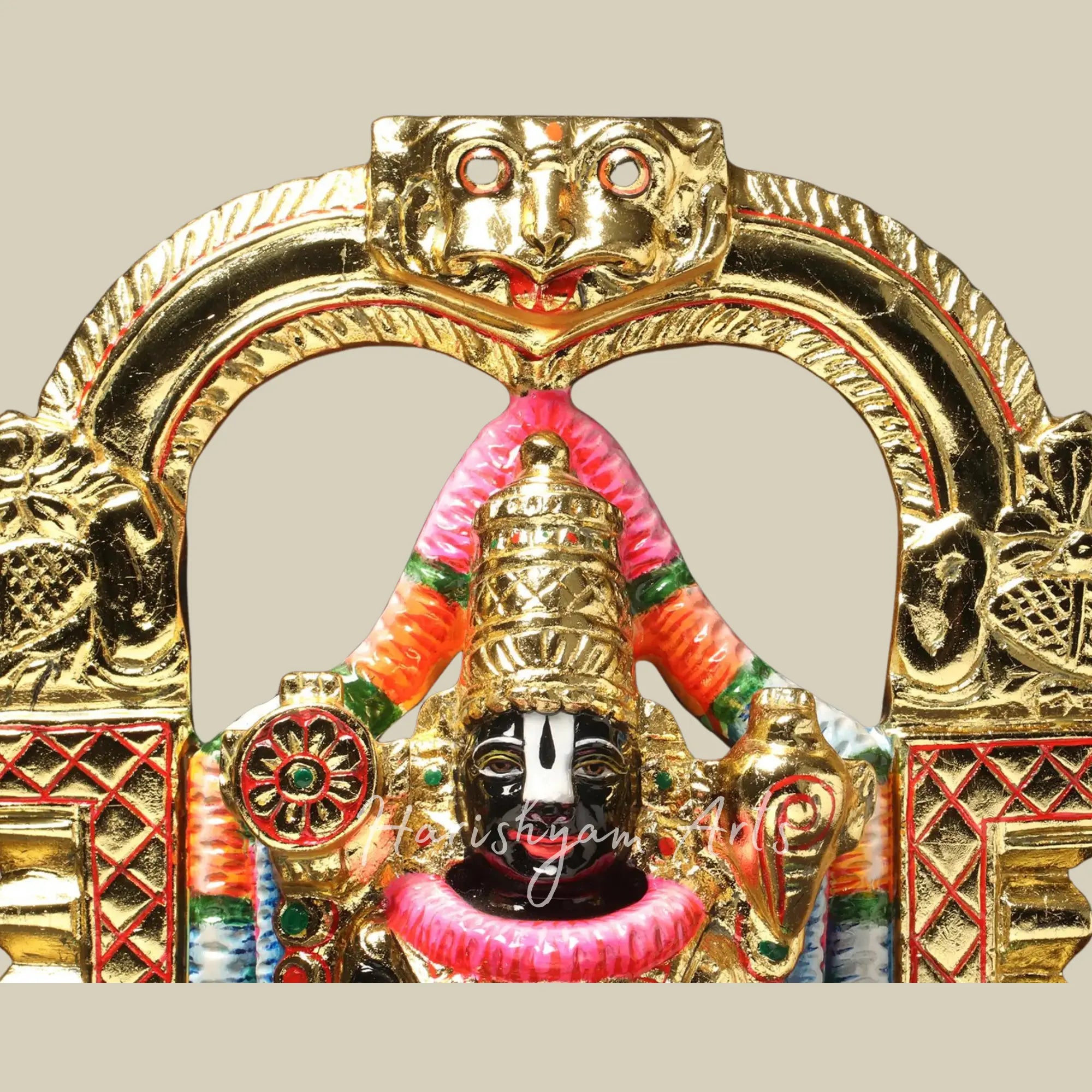 18 inches tirupati balaji statue in Black Marble Stone