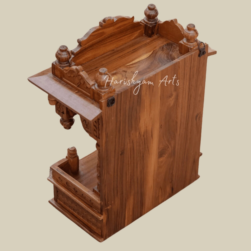 19" Teak Wood Pooja Mandir