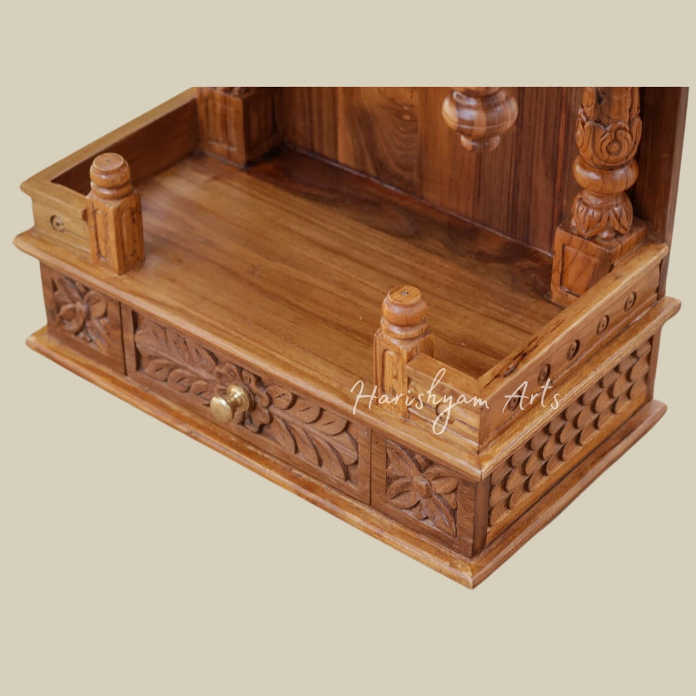 19" Teak Wood Pooja Mandir