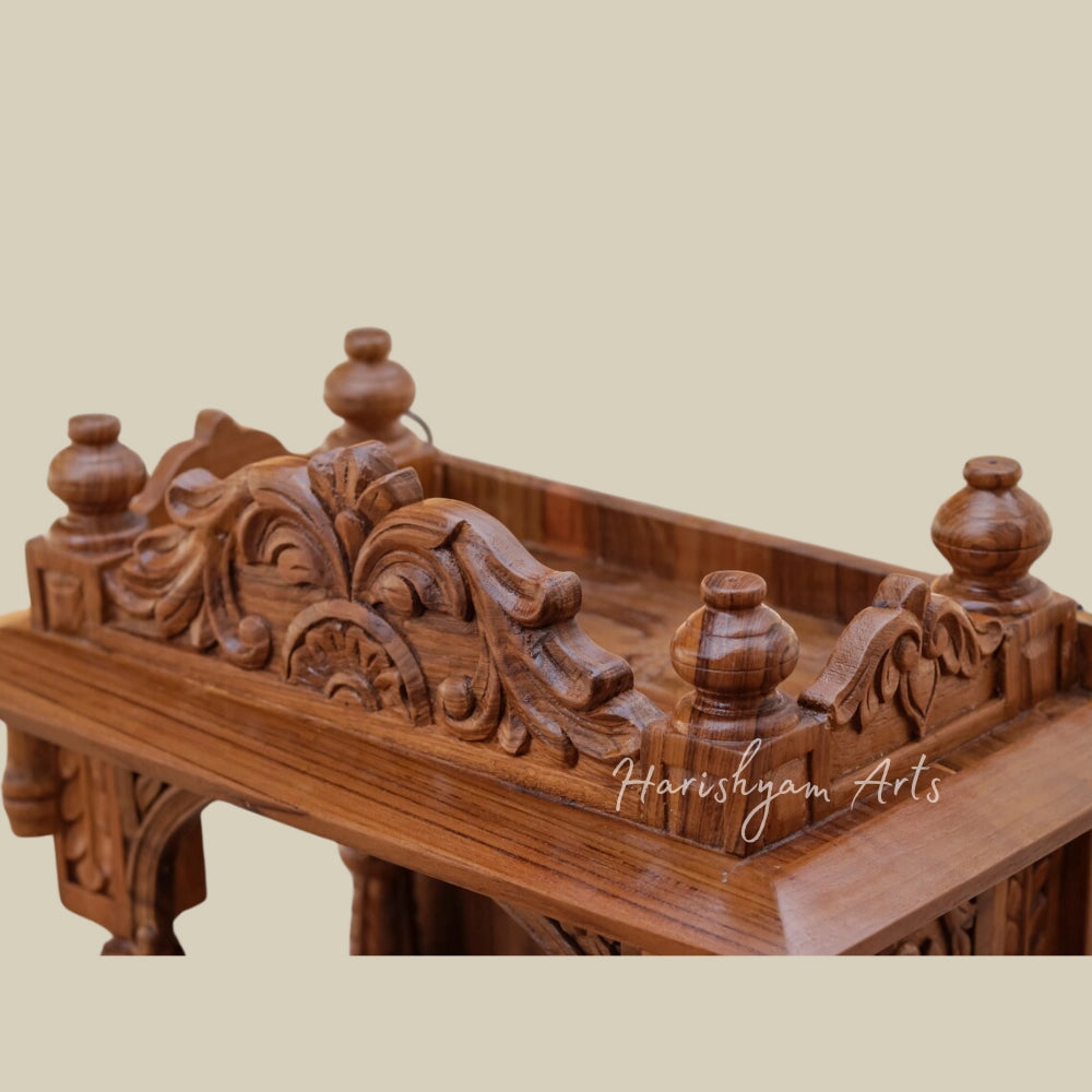 19" Teak Wood Pooja Mandir