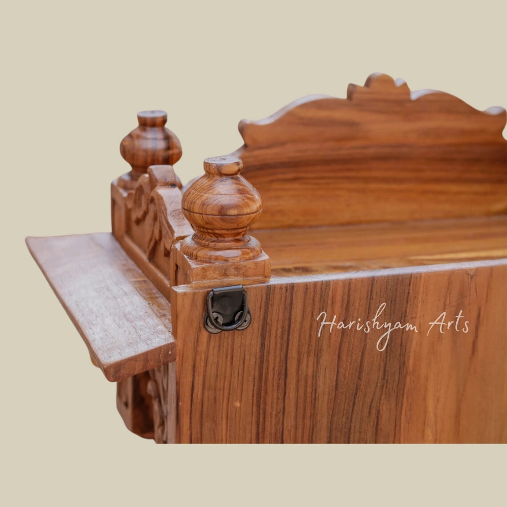 19" Teak Wood Pooja Mandir