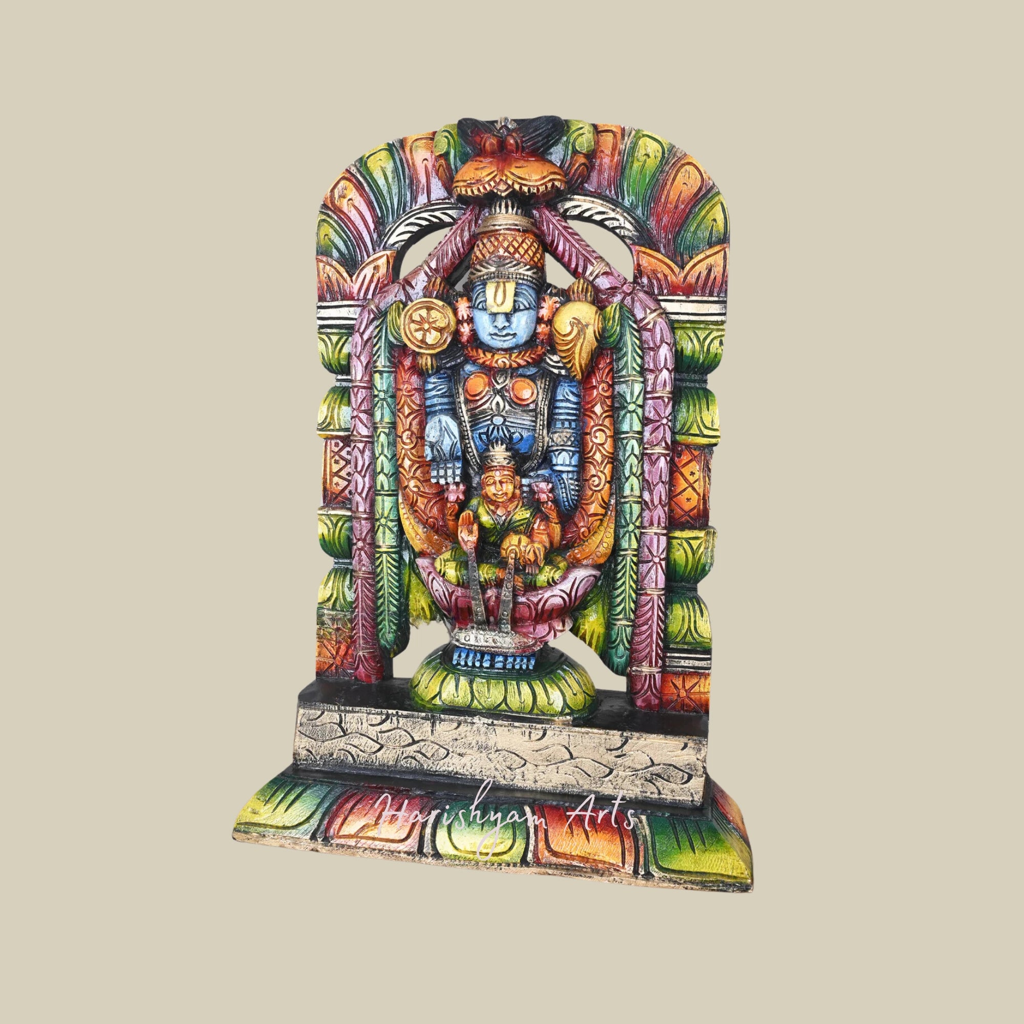 22" Pooja Room Tirupati Balaji Wooden Statue1