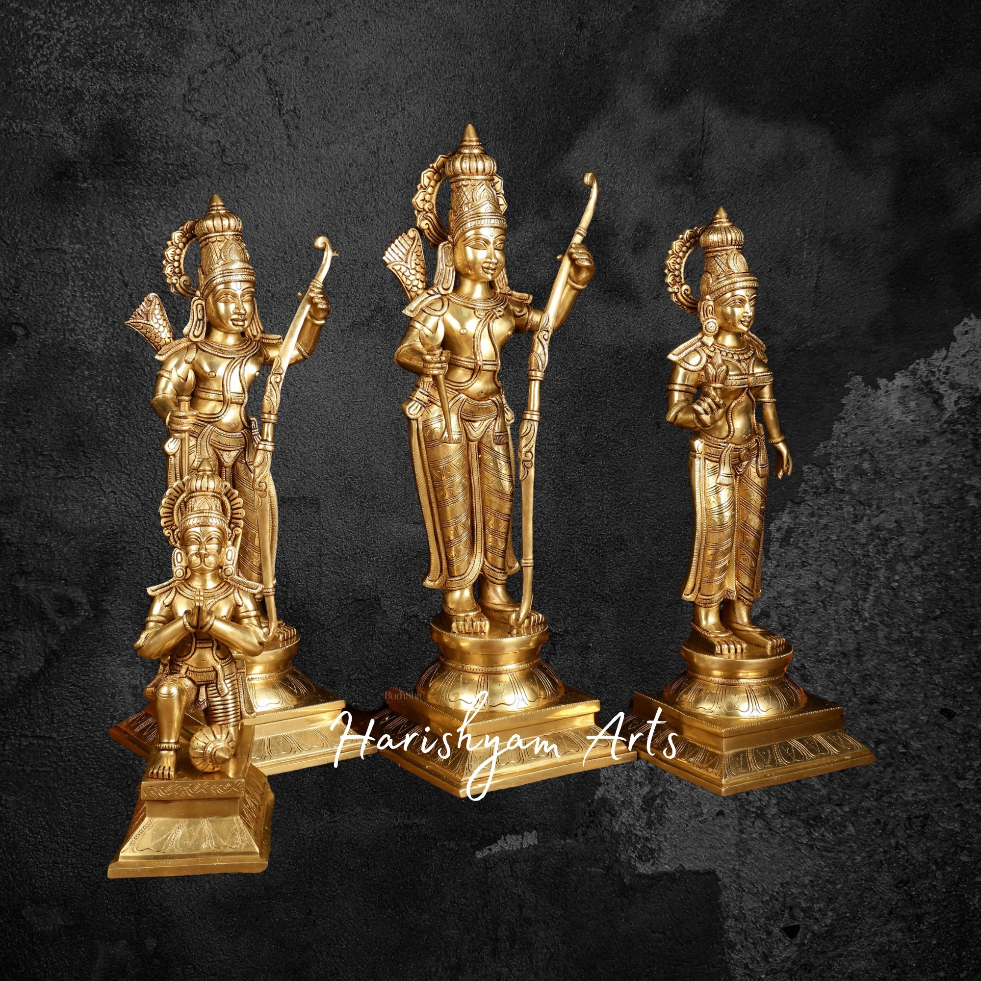 23" Lord Ram Darbar Brass Idol for Pooja and Gifting