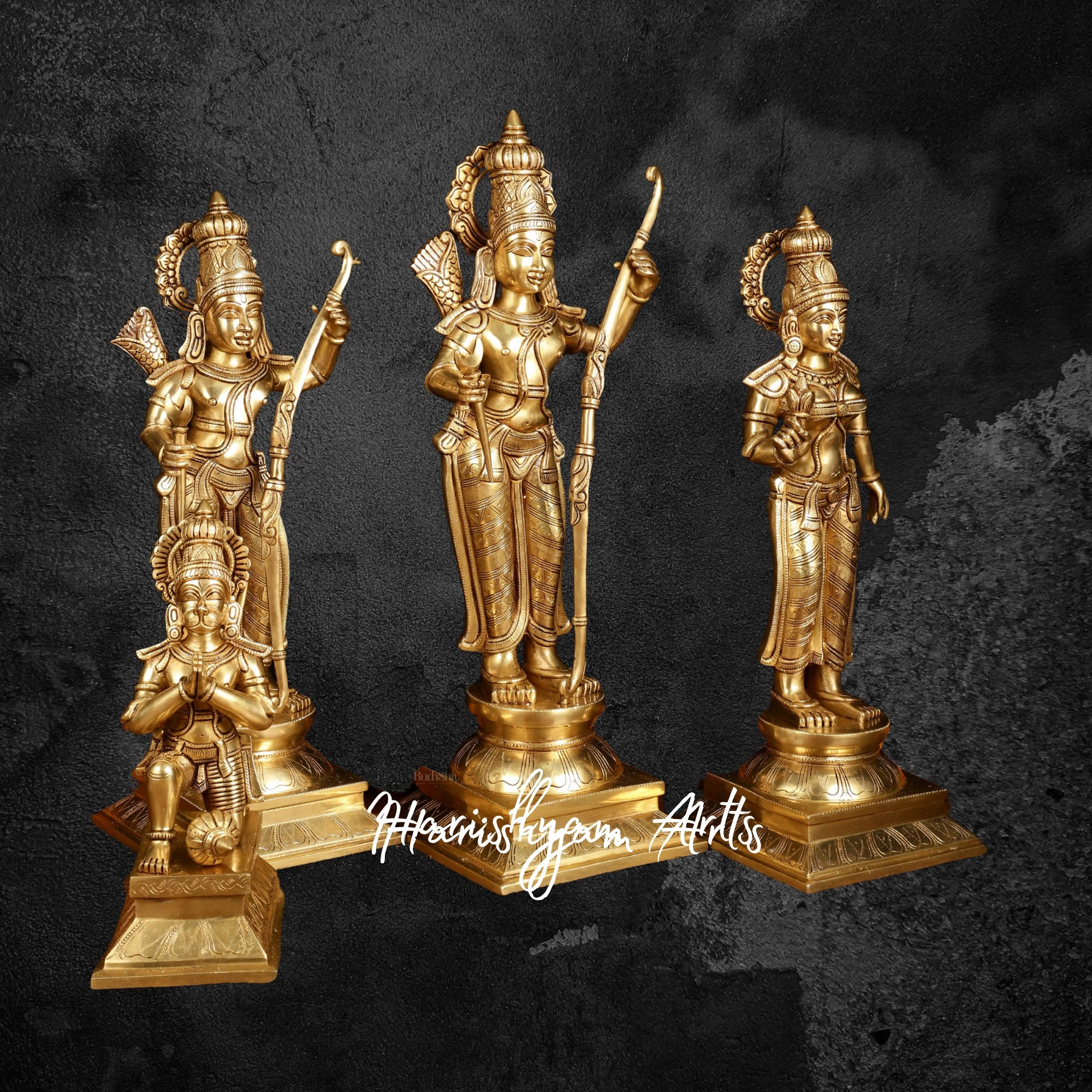 23" Lord Ram Darbar Brass Idol for Pooja and Gifting