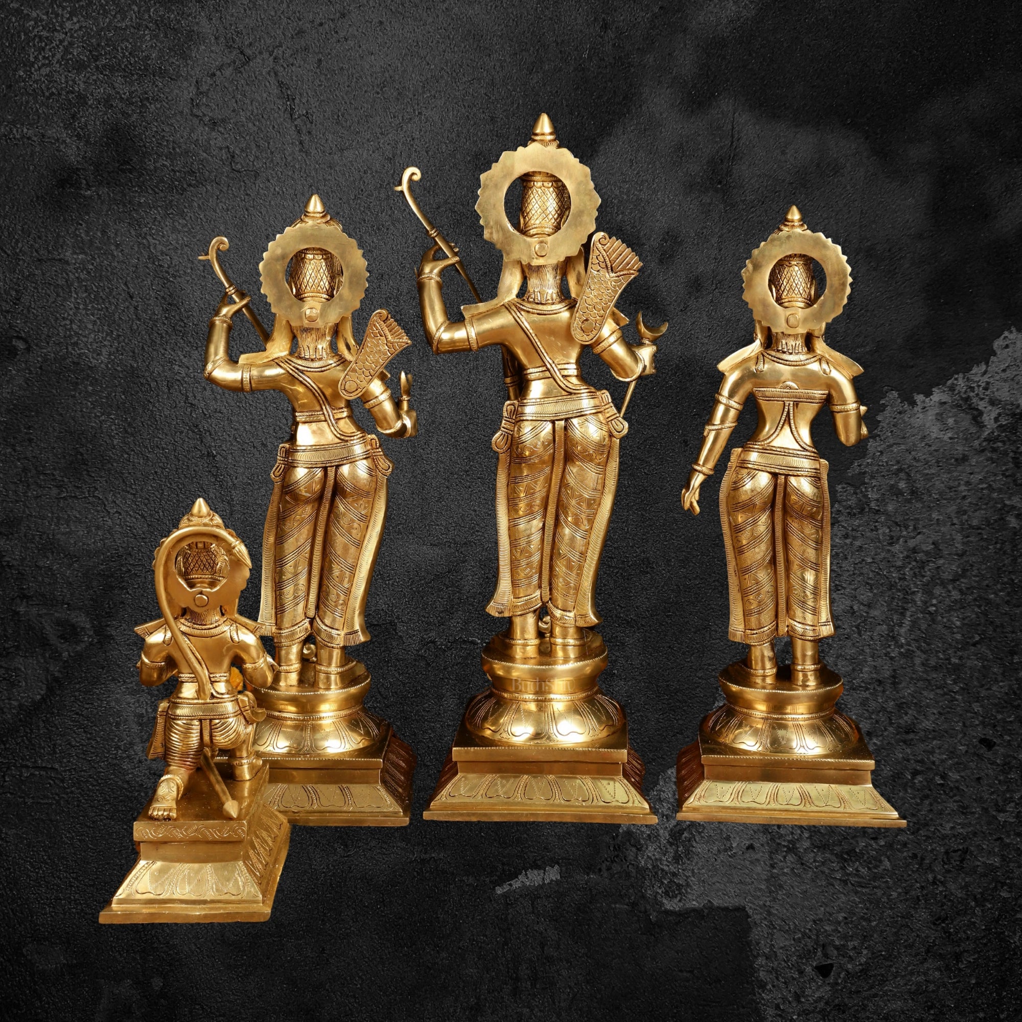 23" Lord Ram Darbar Brass Idol for Pooja and Gifting