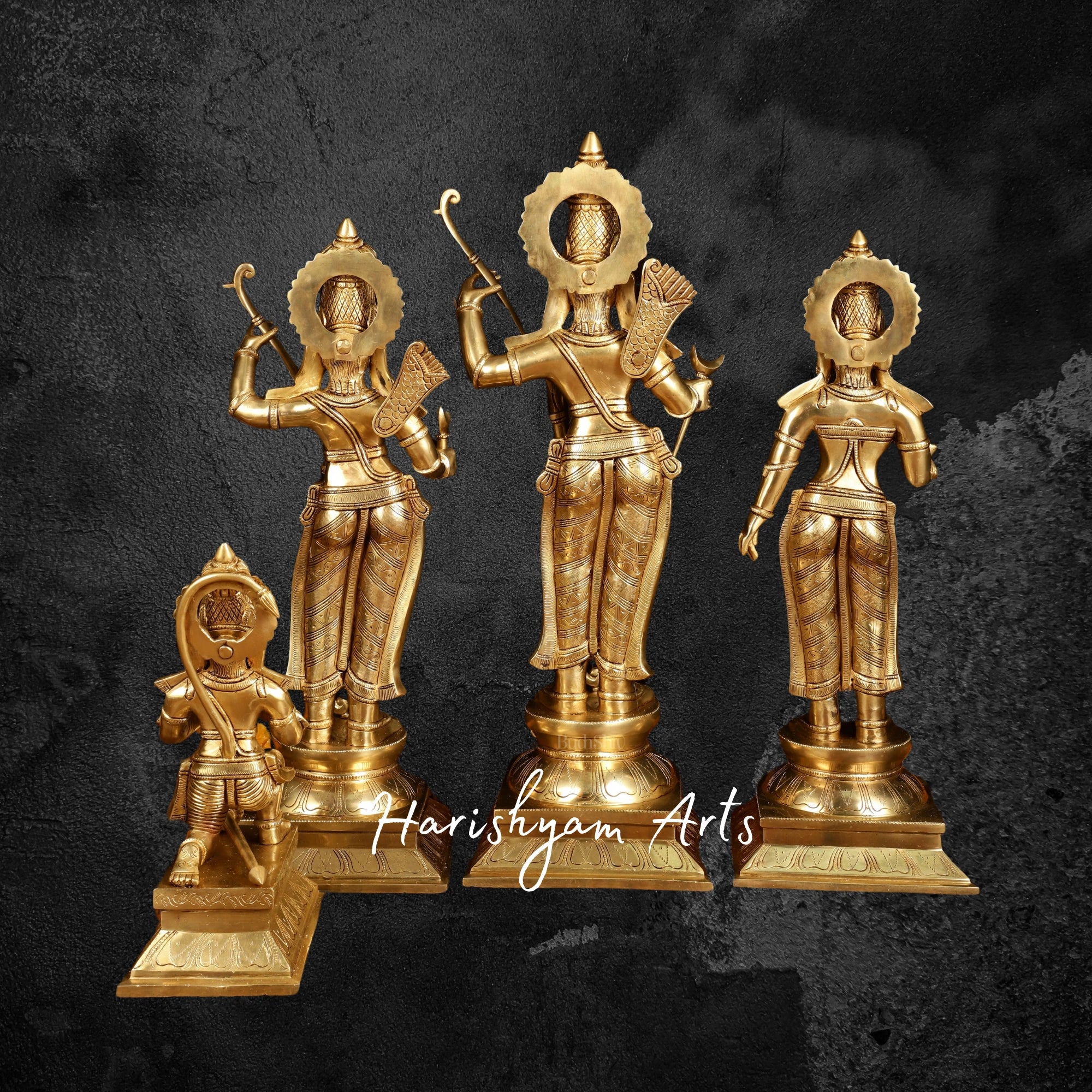 23" Lord Ram Darbar Brass Idol for Pooja and Gifting