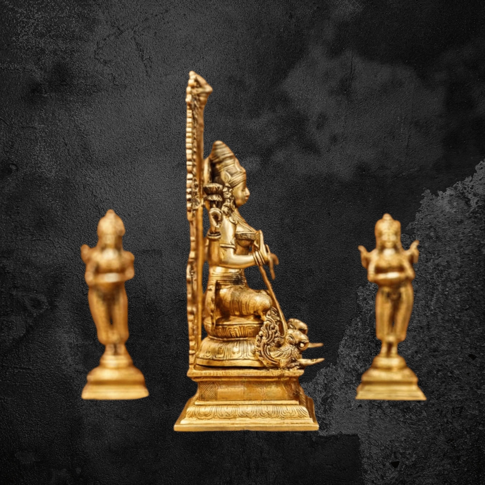 24" Decorative Brass Lakshmi Murti with Exquisite Craftsmanship
