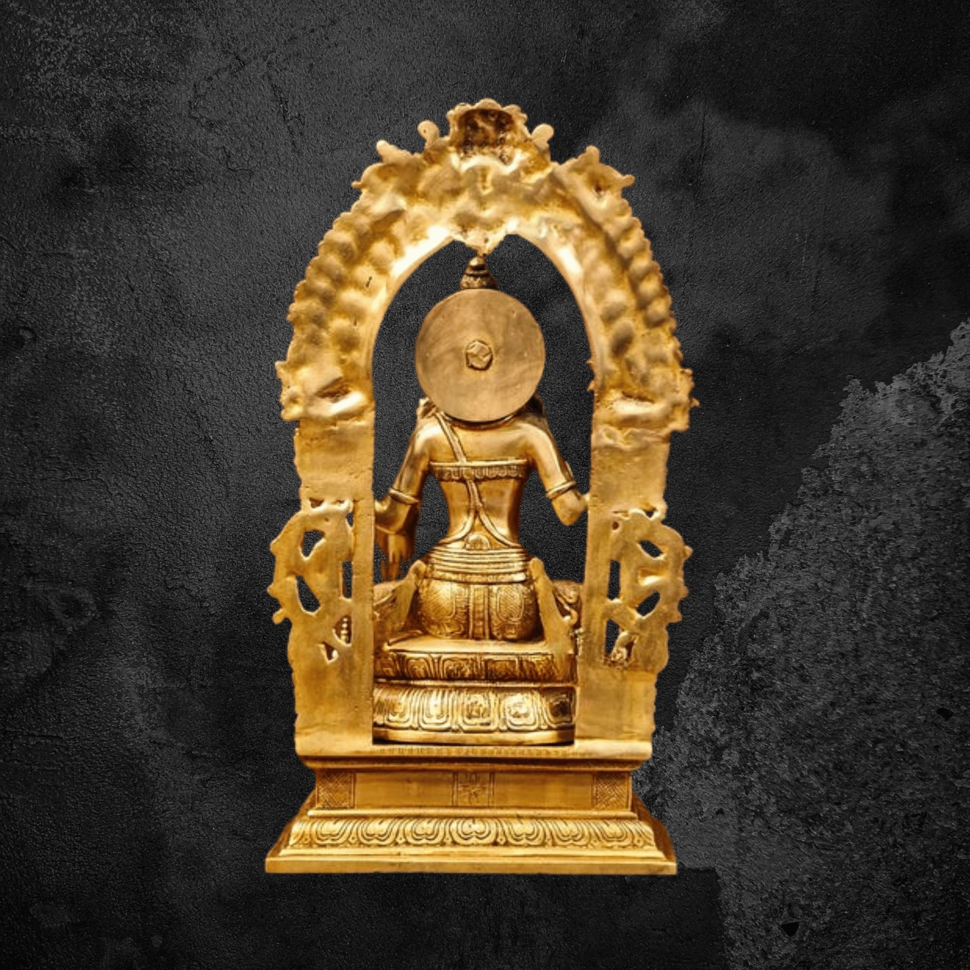 24" Decorative Brass Lakshmi Murti with Exquisite Craftsmanship
