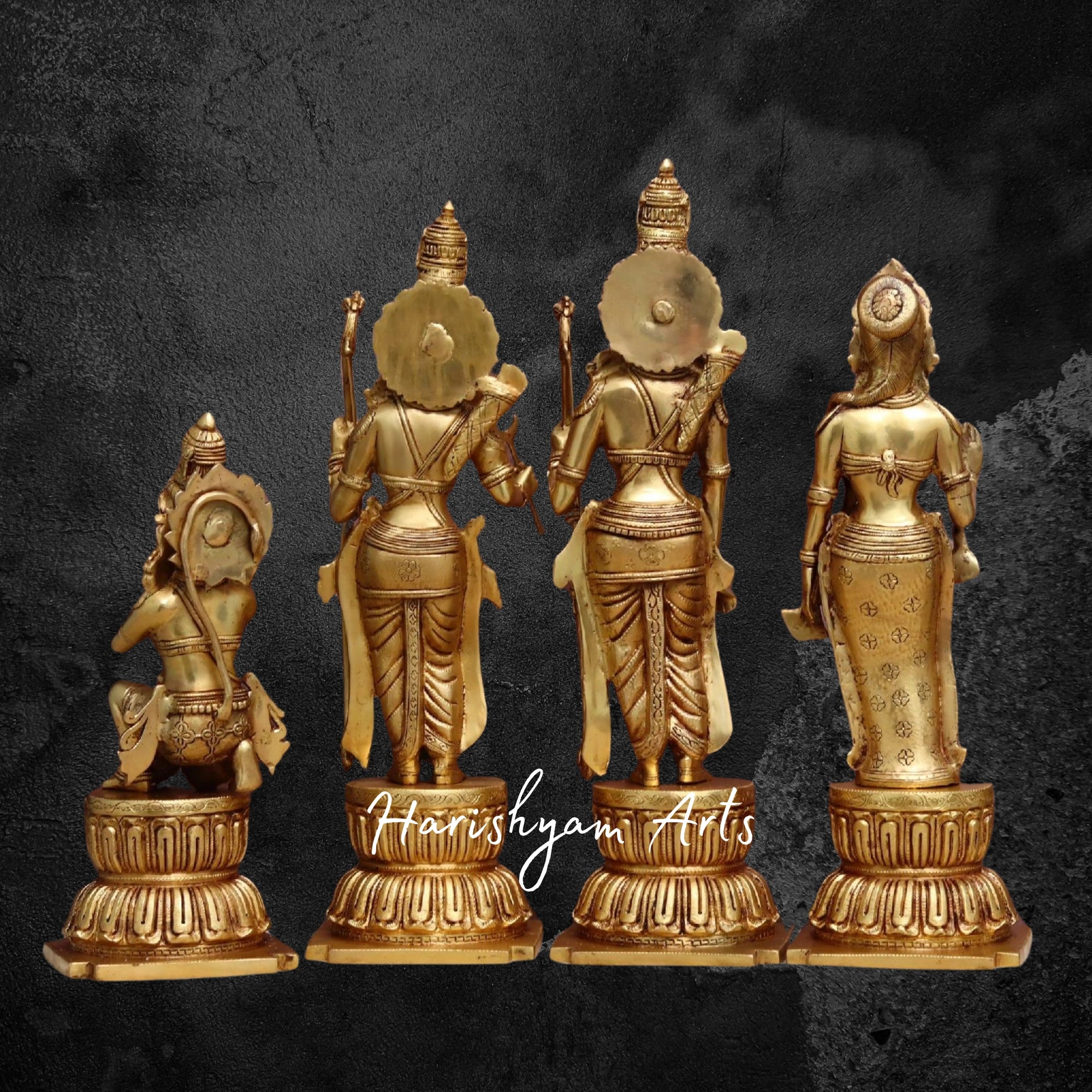 24" Traditional Ram Darbar Brass Statue for Mandir and Gifting