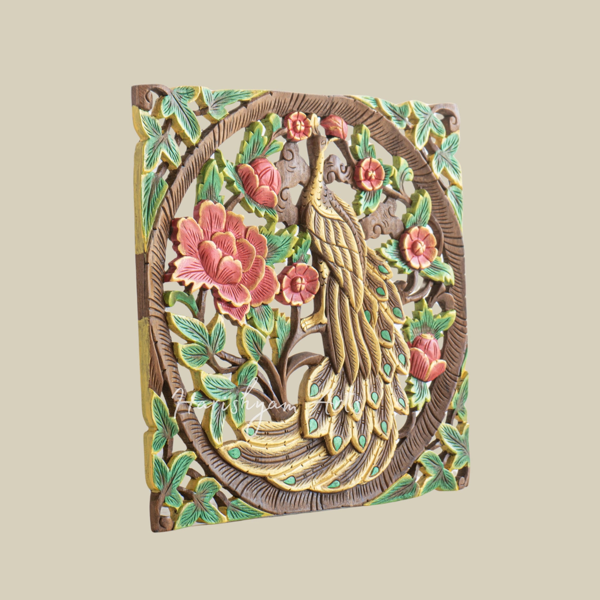 24" Hand Carving Bird Wooden Wall Hanging Decor1