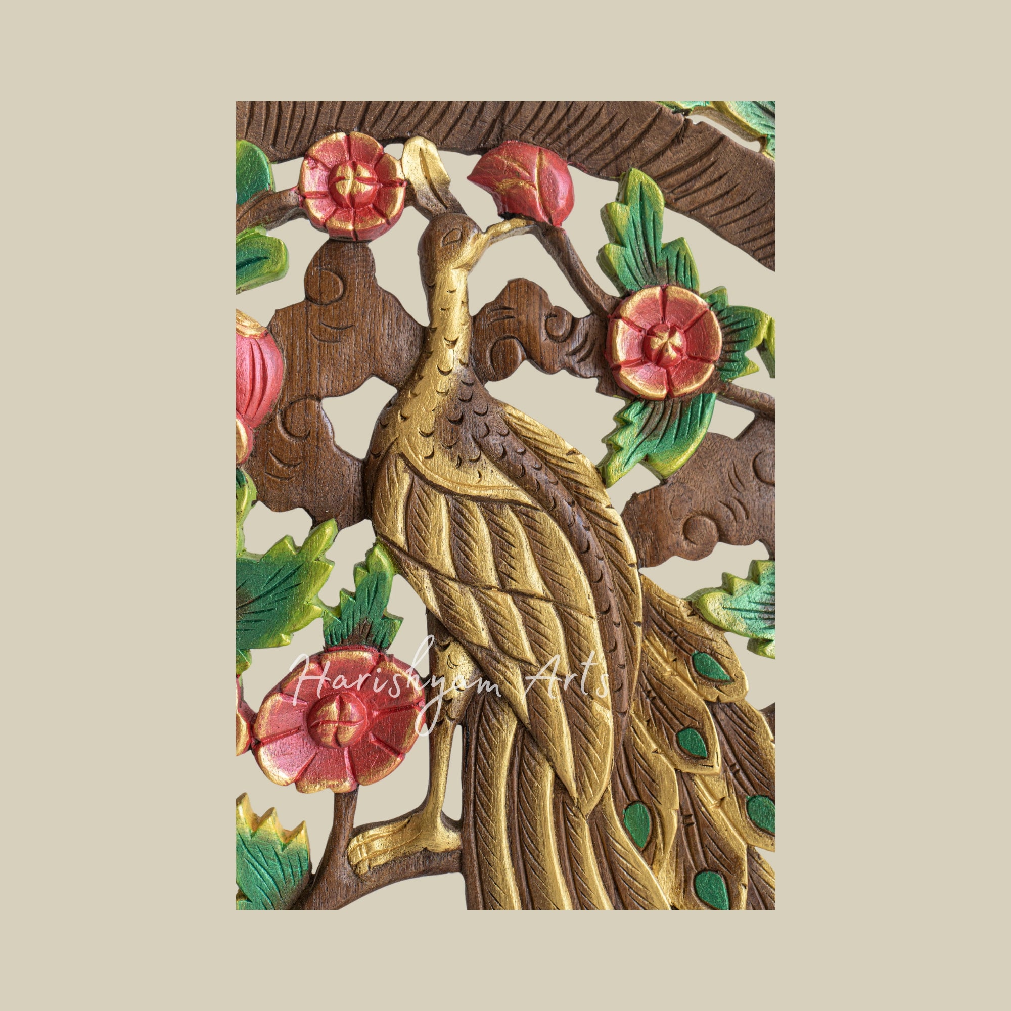 24" Hand Carving Bird Wooden Wall Hanging Decor3