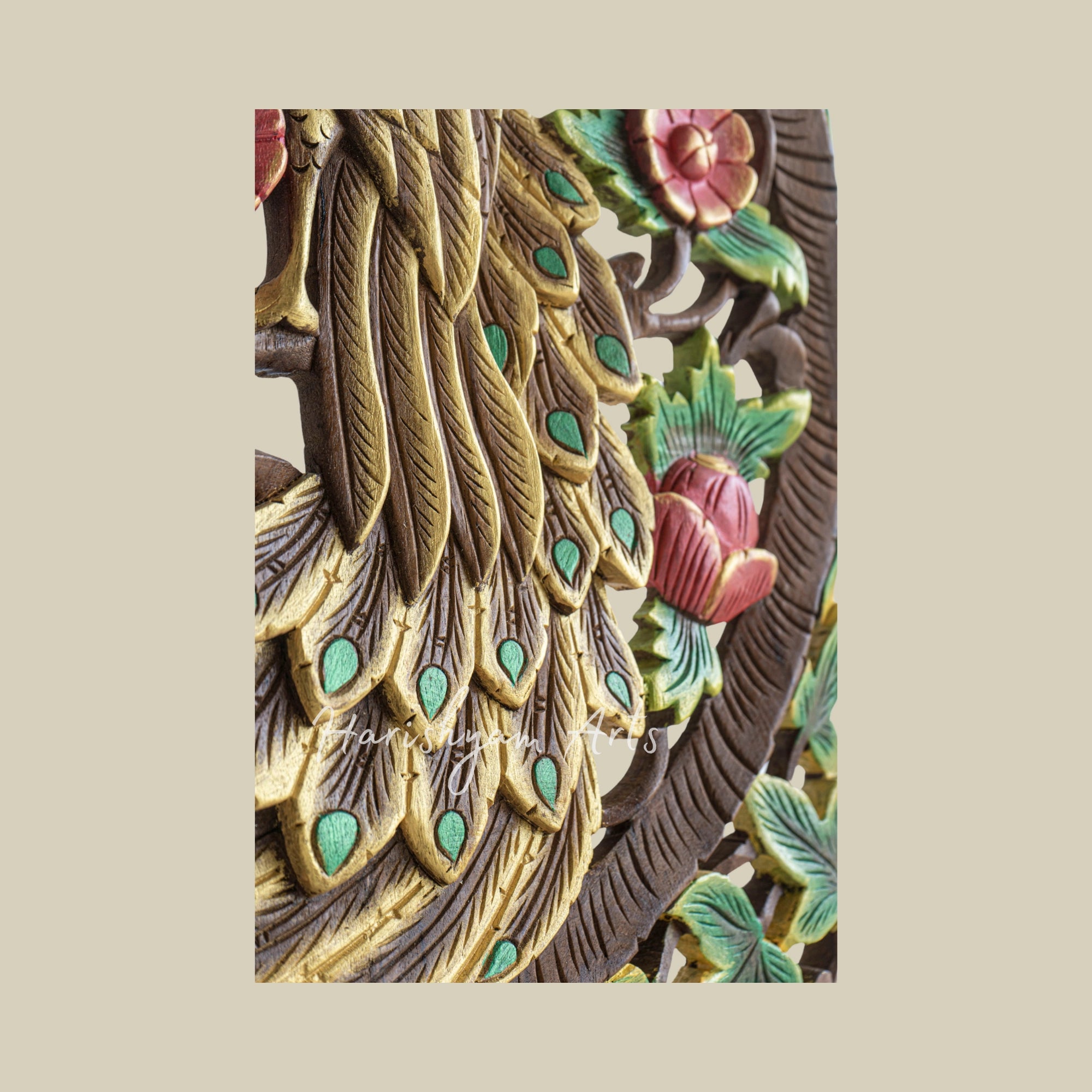 24" Hand Carving Bird Wooden Wall Hanging Decor4