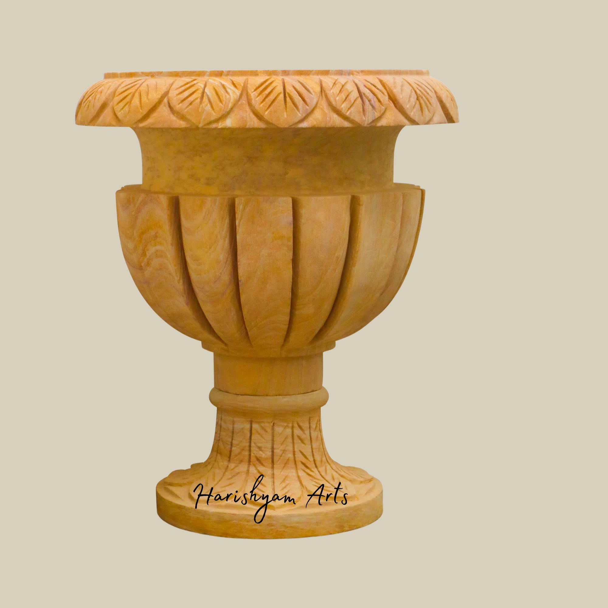 24" Sandstone Tulsi Pot