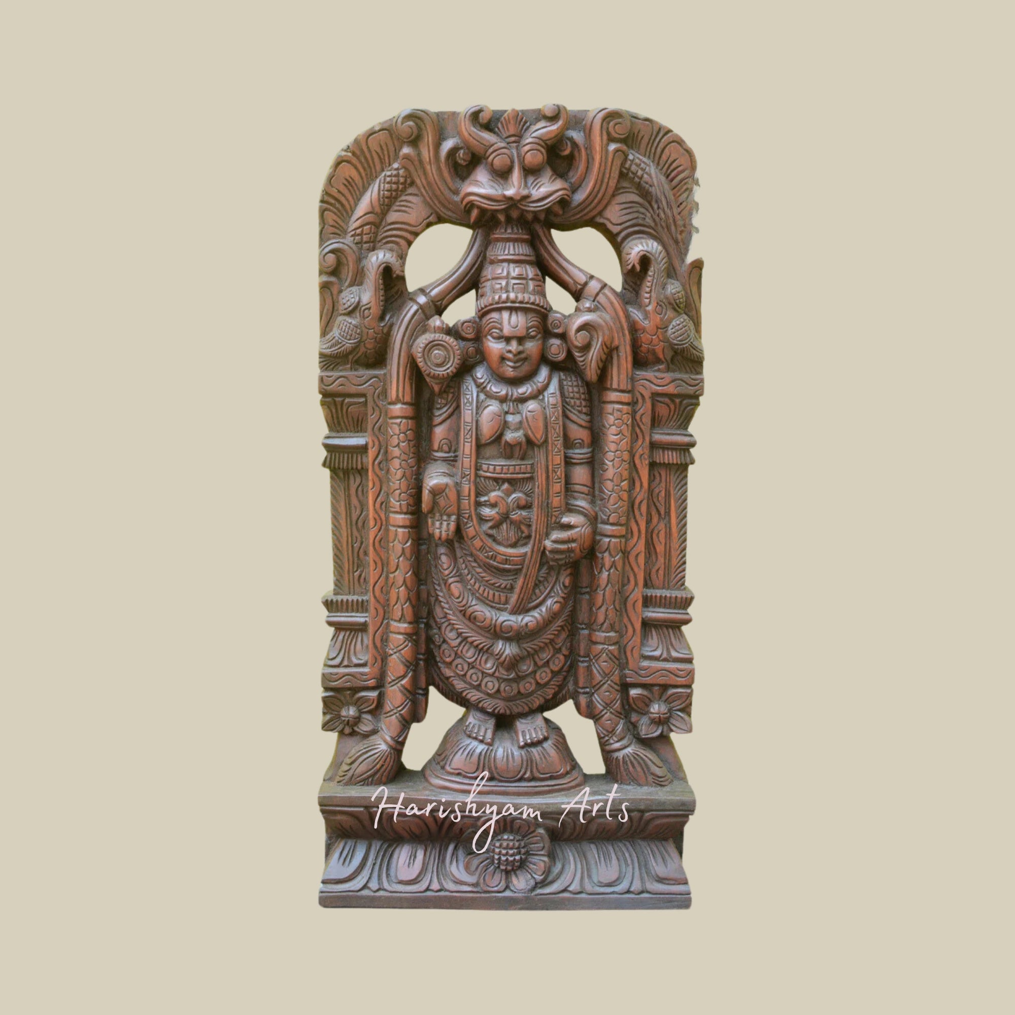 24" Wooden Tirupati Balaji Idol for Gifting