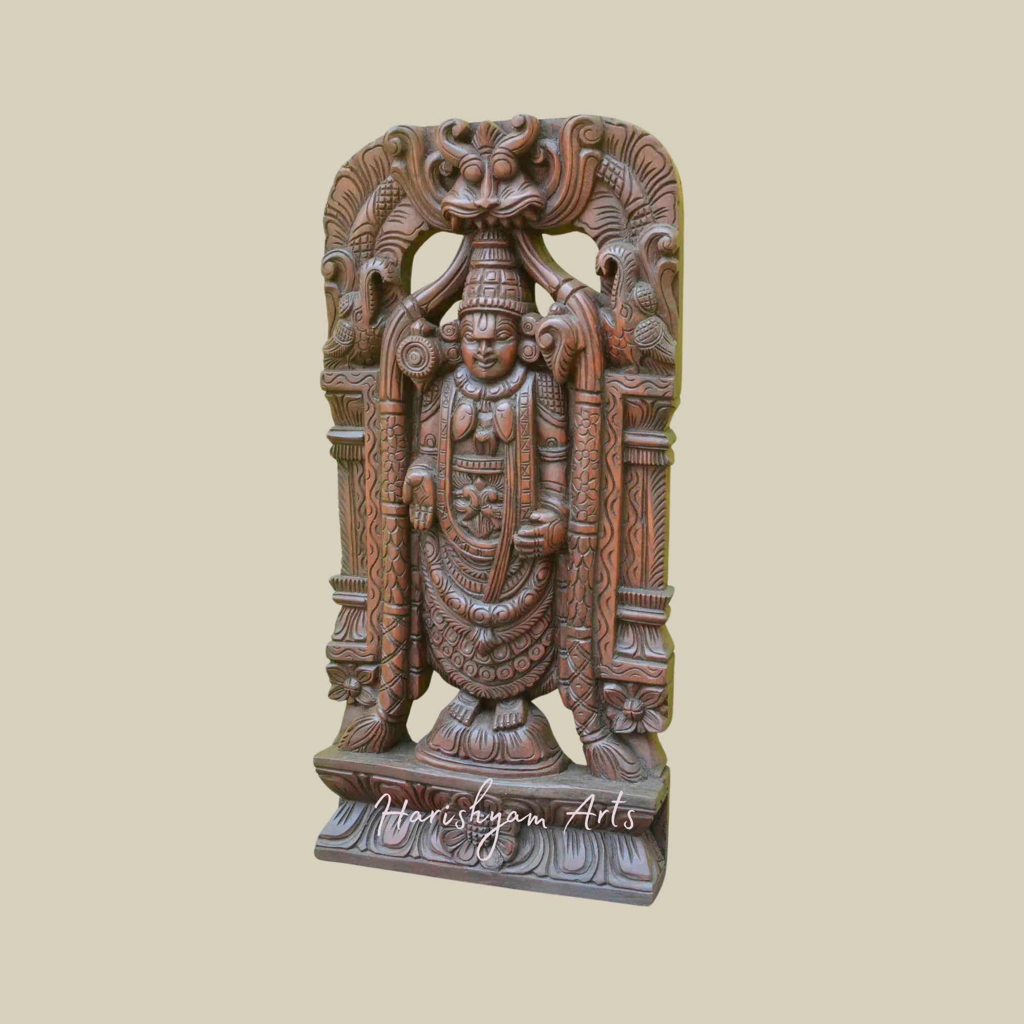24" Wooden Tirupati Balaji Idol for Gifting2