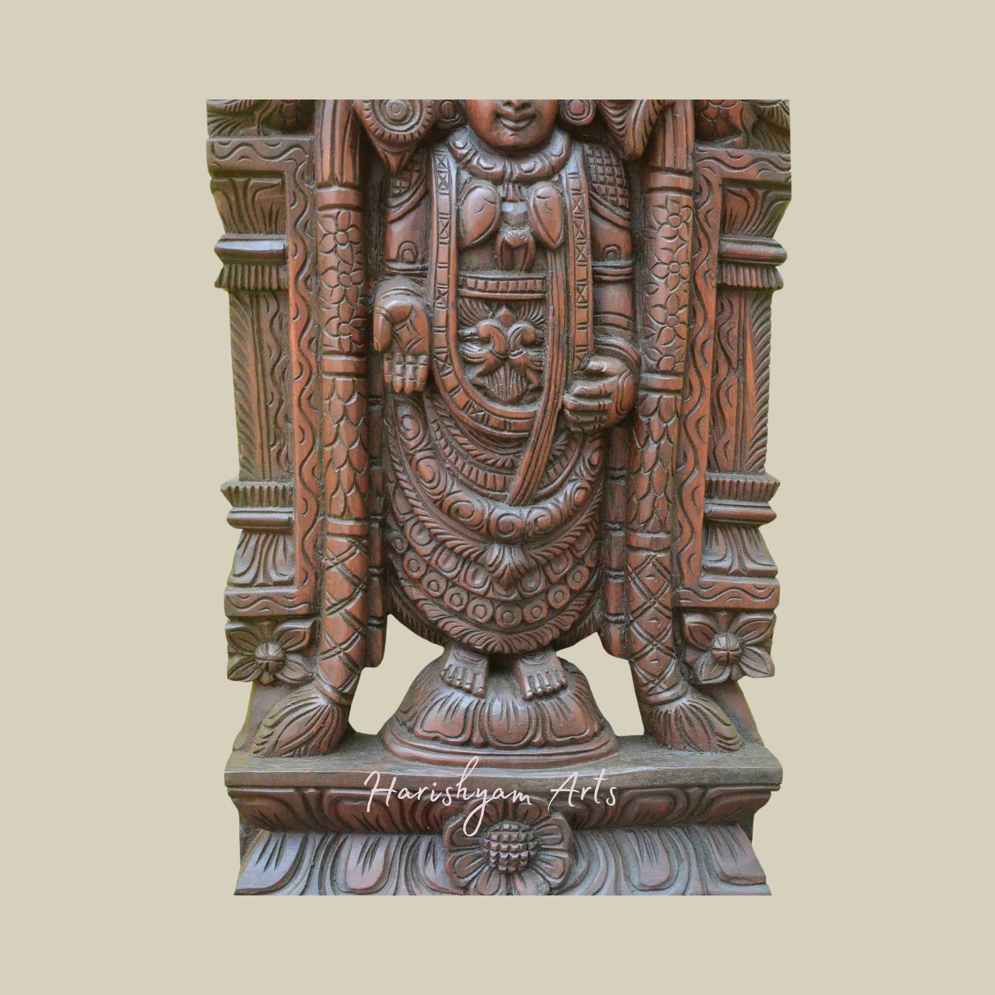 24" Wooden Tirupati Balaji Idol for Gifting4