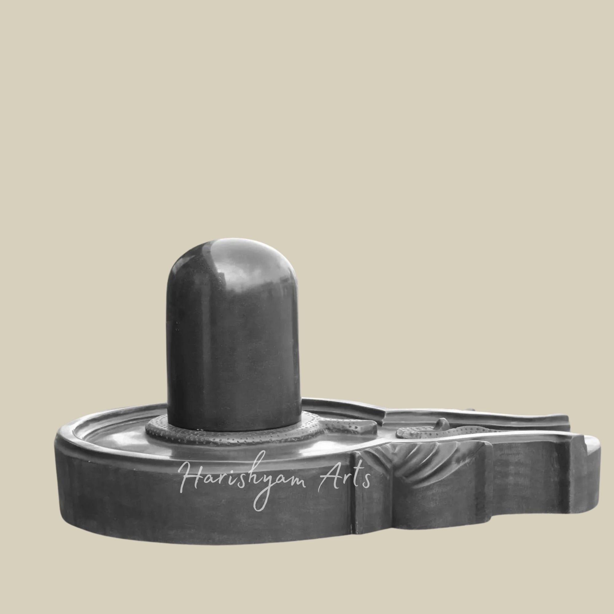 24" Handcrafted Black Marble Shivling1
