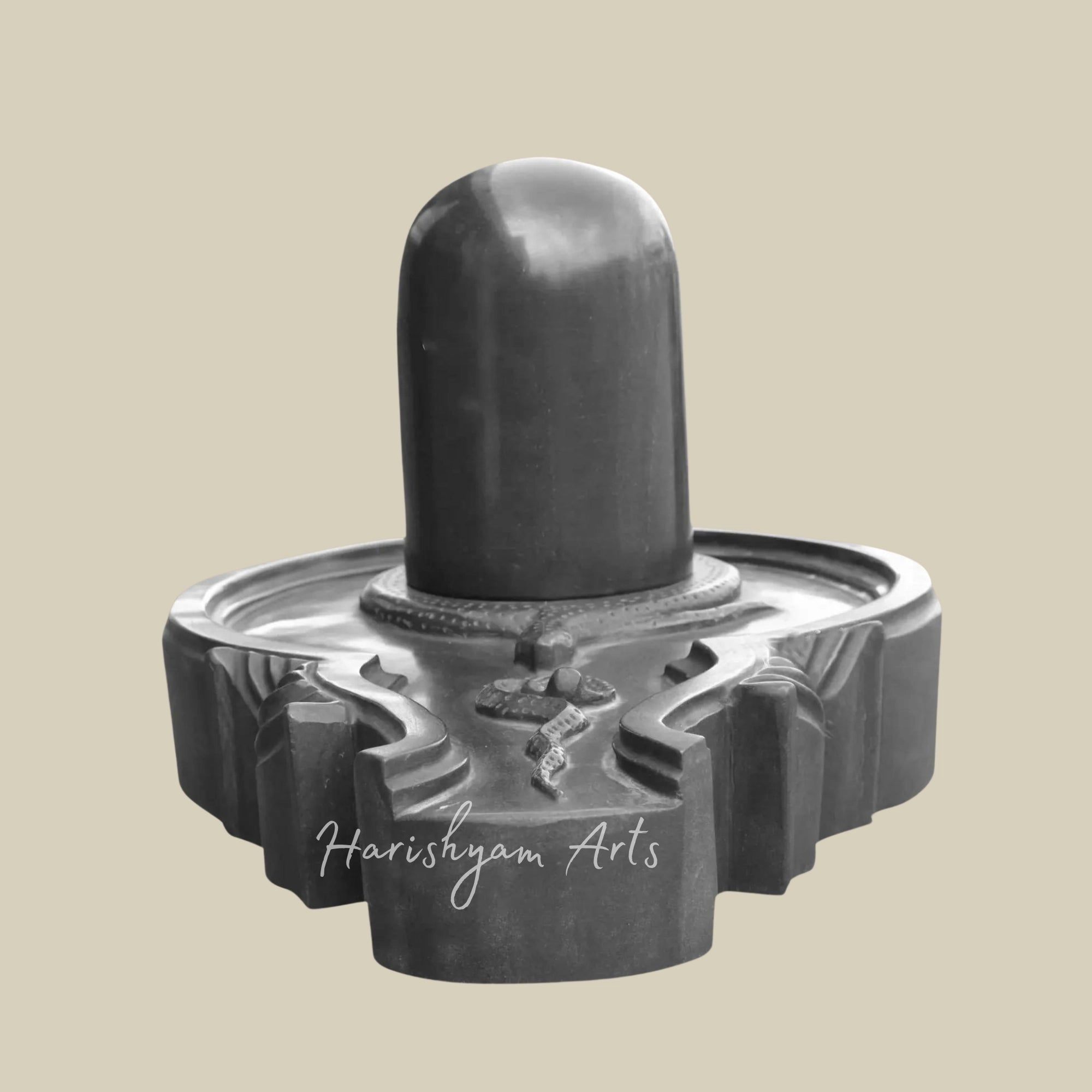 24" Handcrafted Black Marble Shivling2
