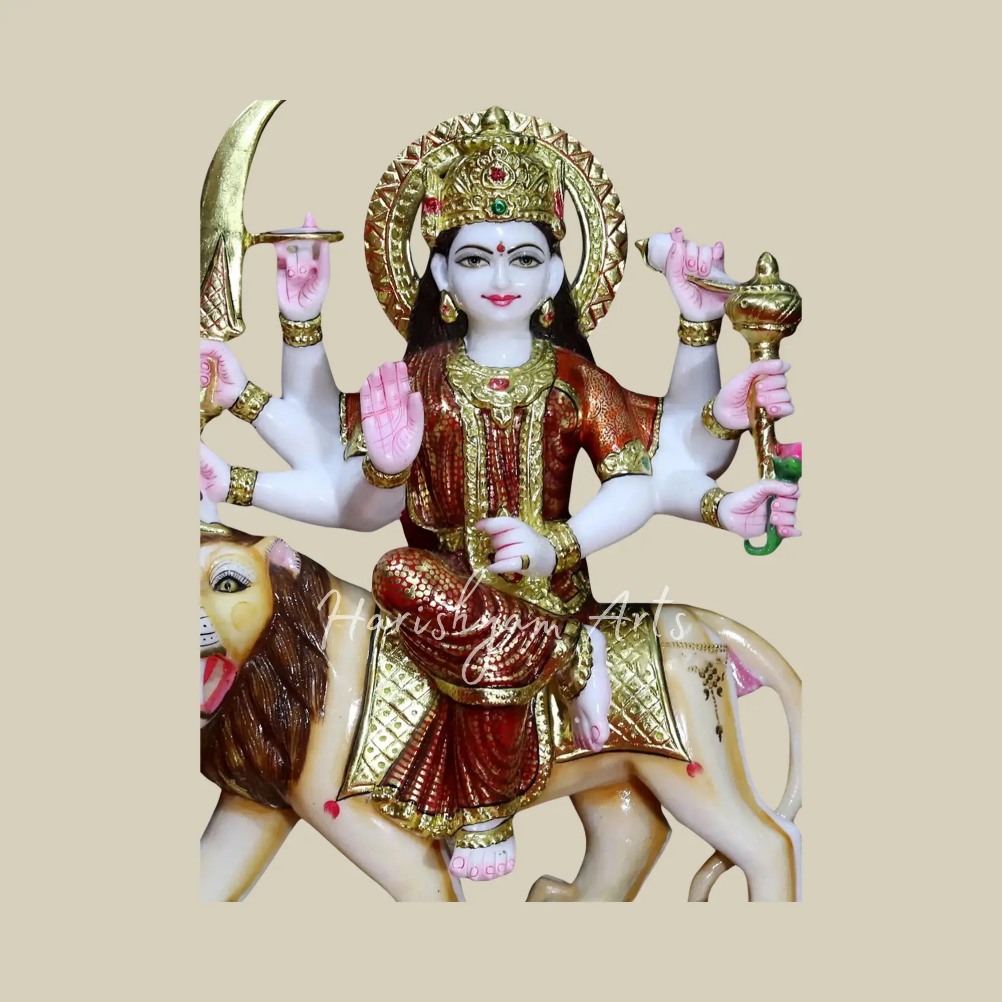 24" Beautifully Handcarved Durga Maa Statue