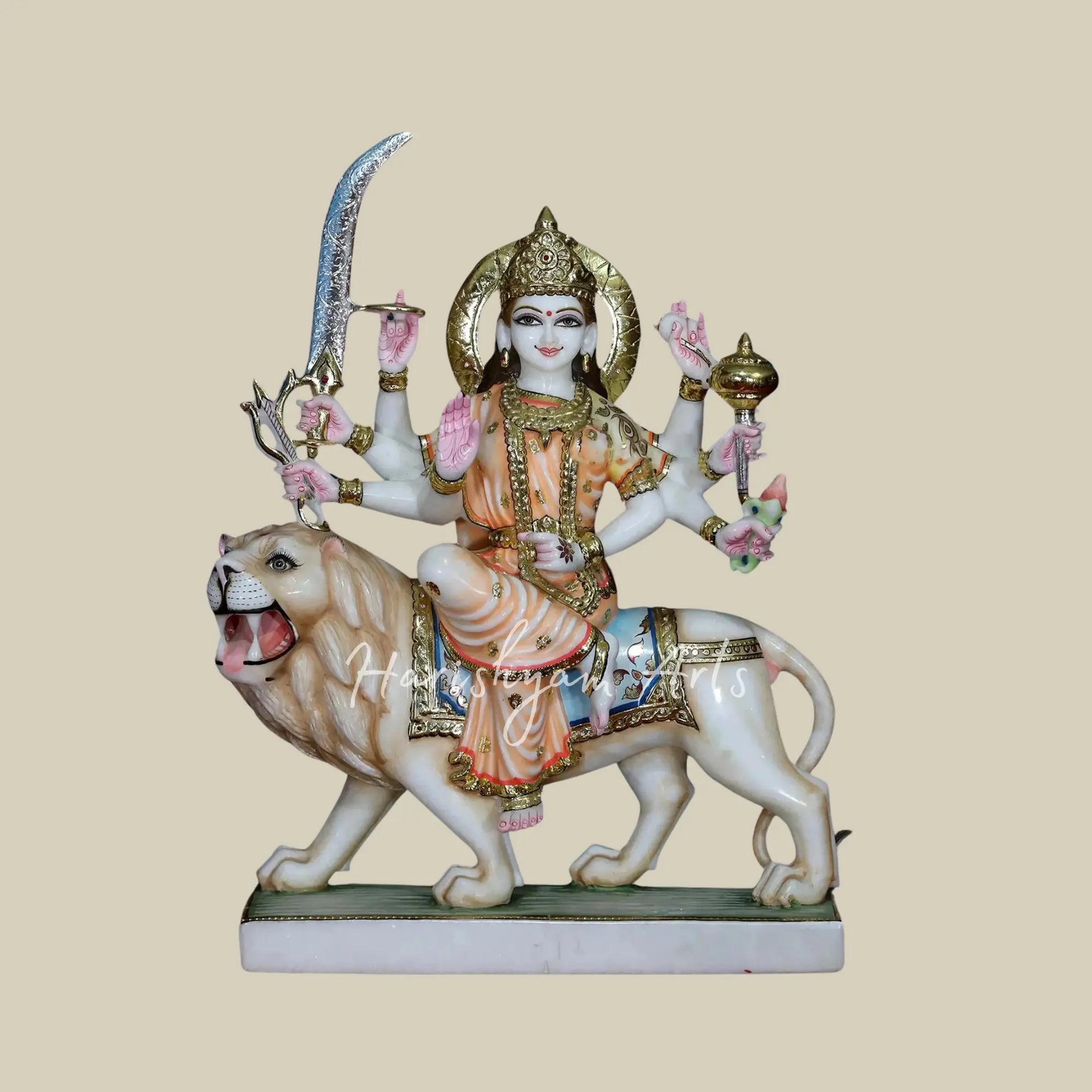 24" Durga Maa Marble Statue