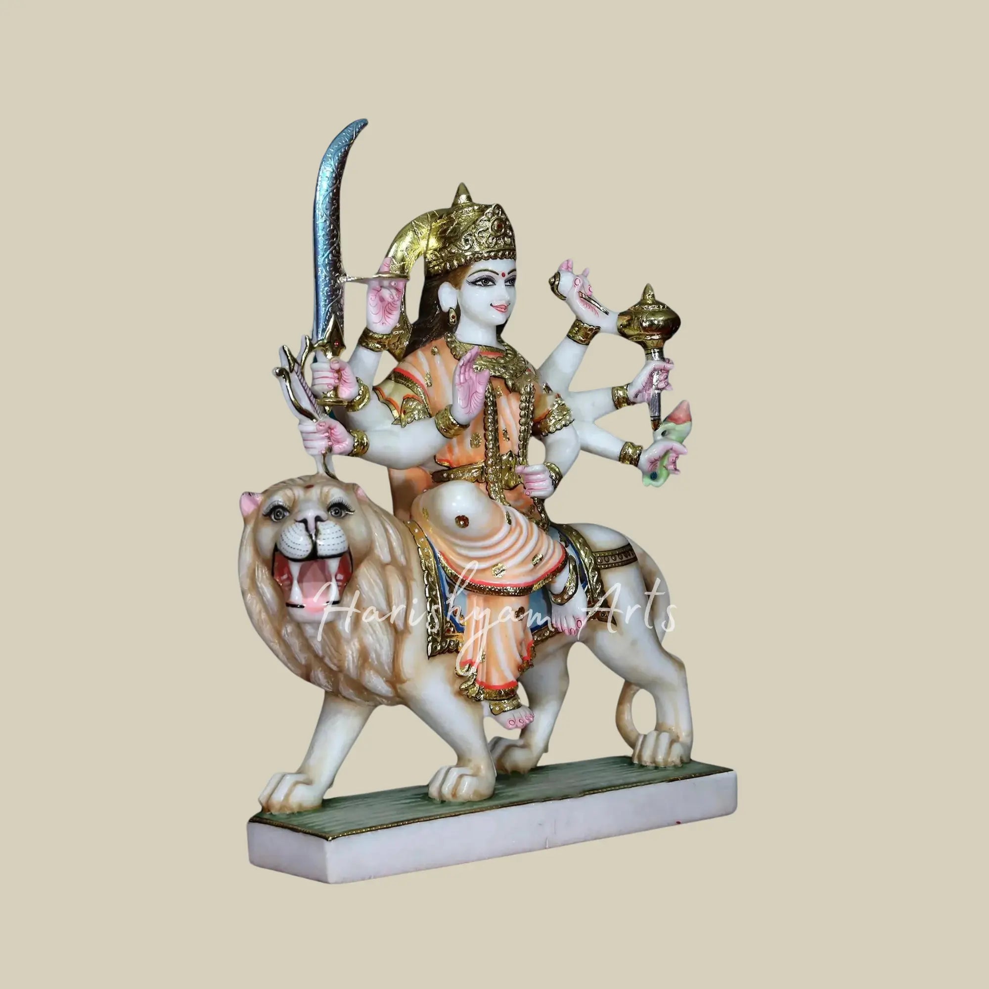 24" Durga Maa Marble Statue