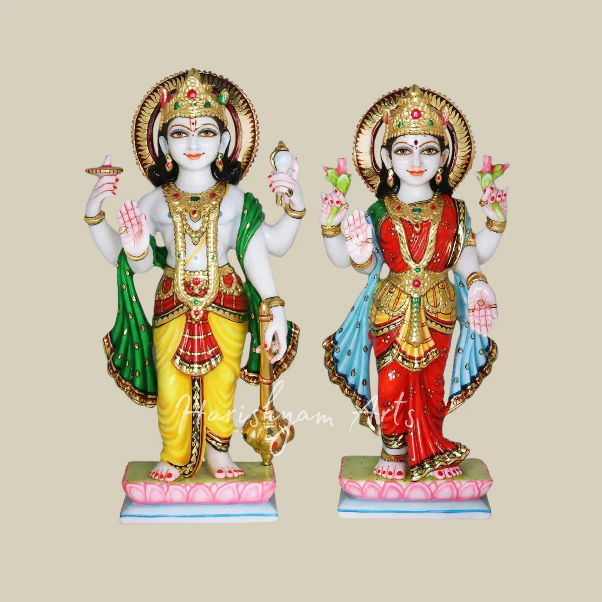 24 inches Narayan Laxmi Marble Statue 1