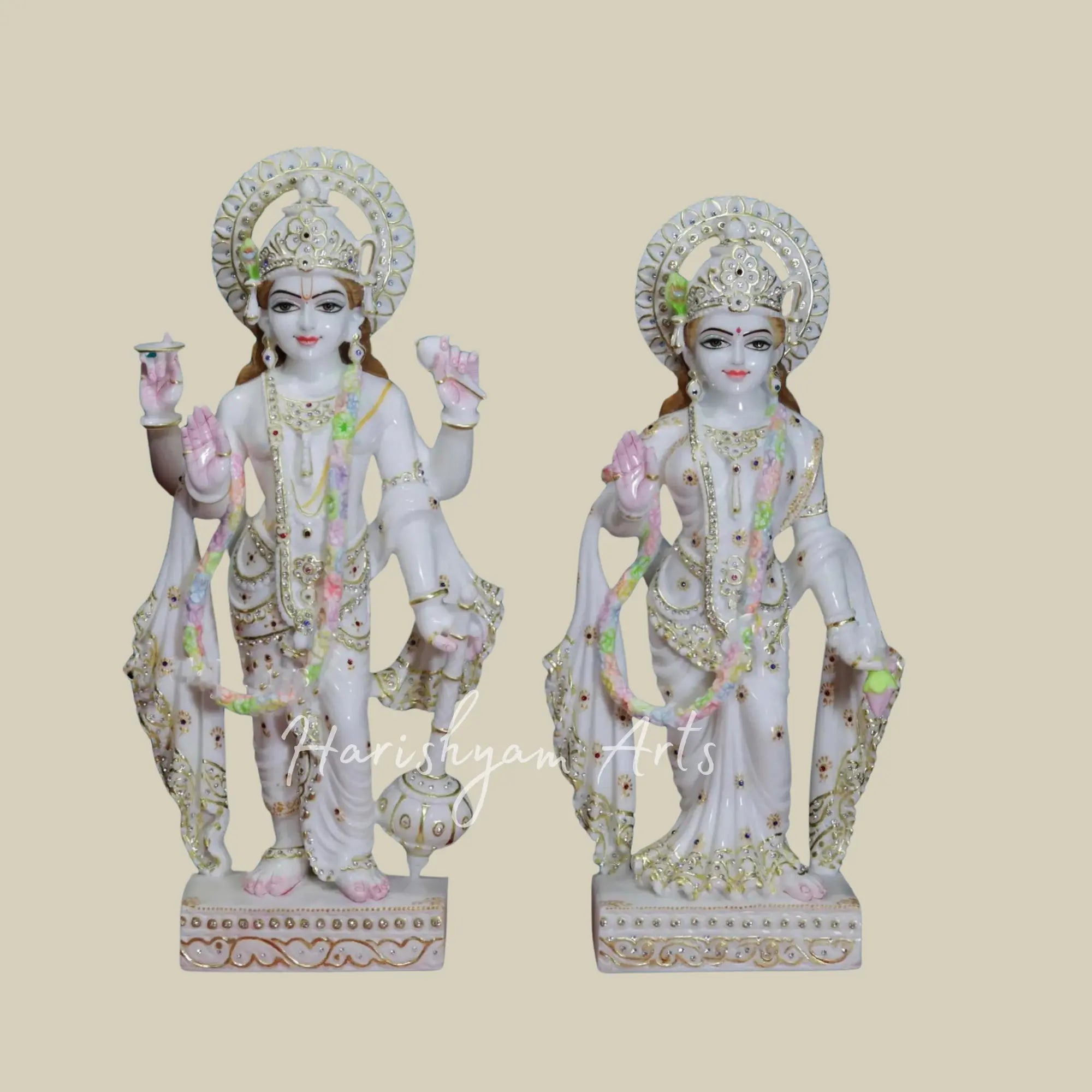 24 inches Narayan Laxmi Marble Statue 1