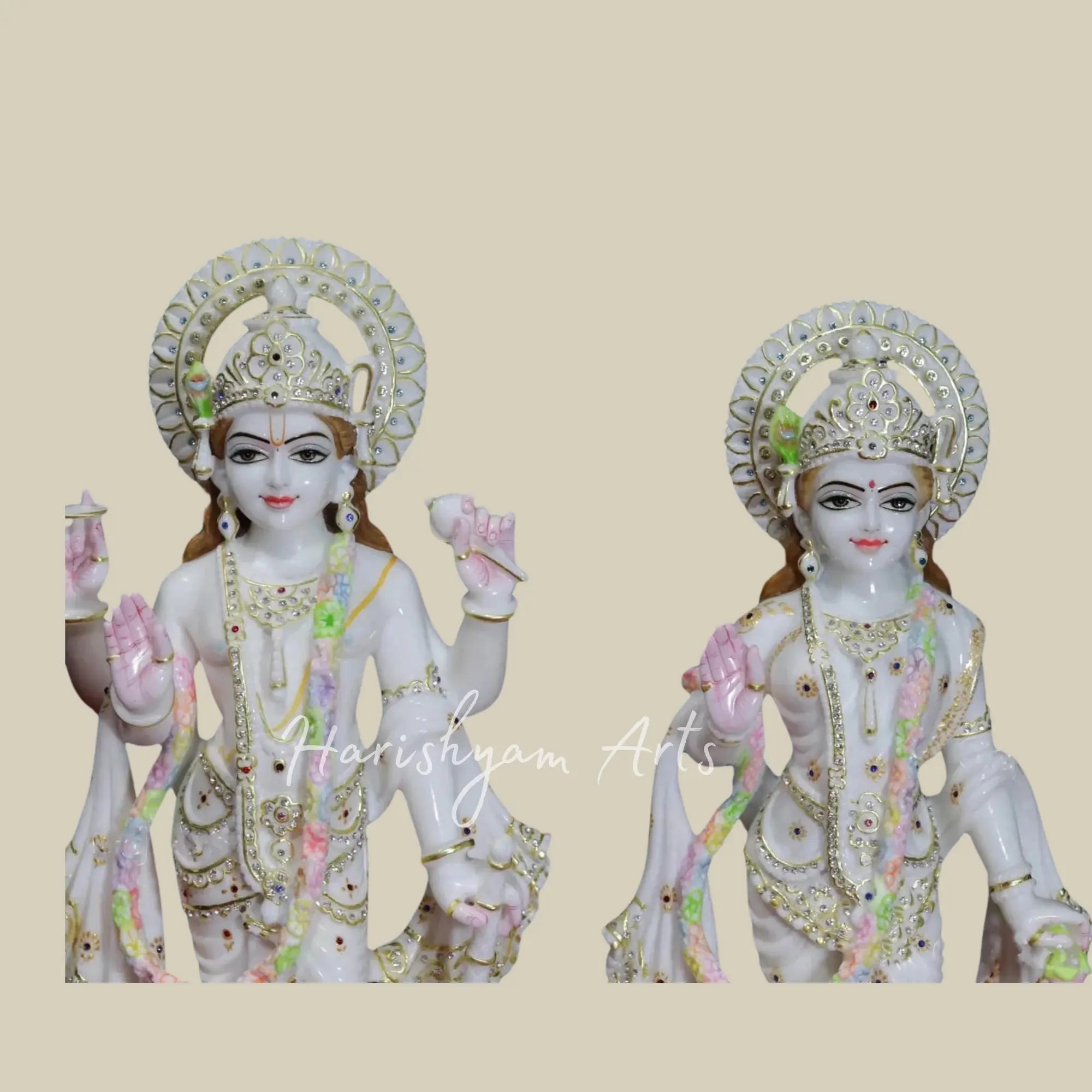 24 inches Narayan Laxmi Marble Statue2