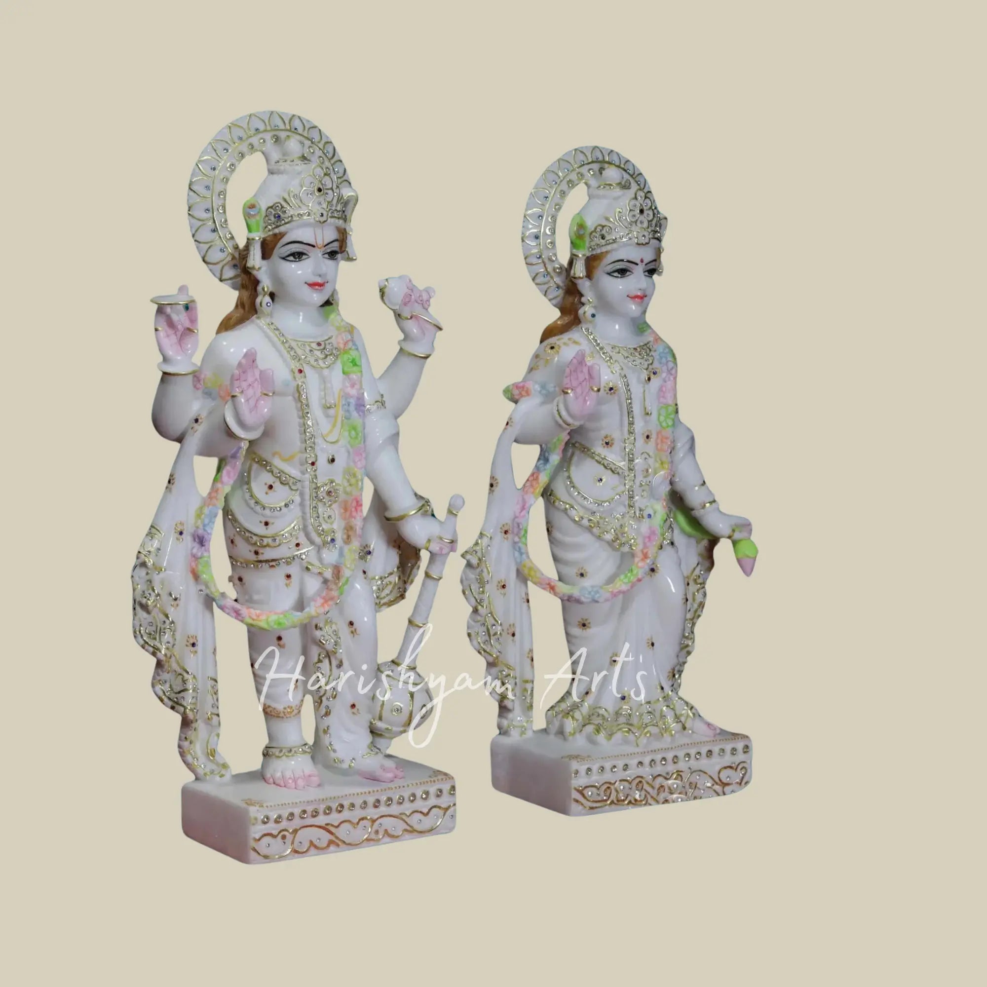 24 inches Narayan Laxmi Marble Statue 3