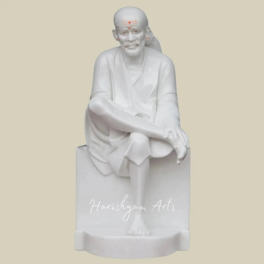 24" Sitting Sai Baba Moorti in Vietnam Marble