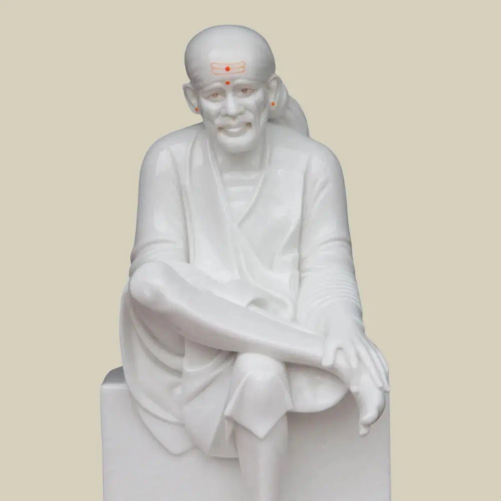 24" Sitting Sai Baba Moorti in Vietnam Marble